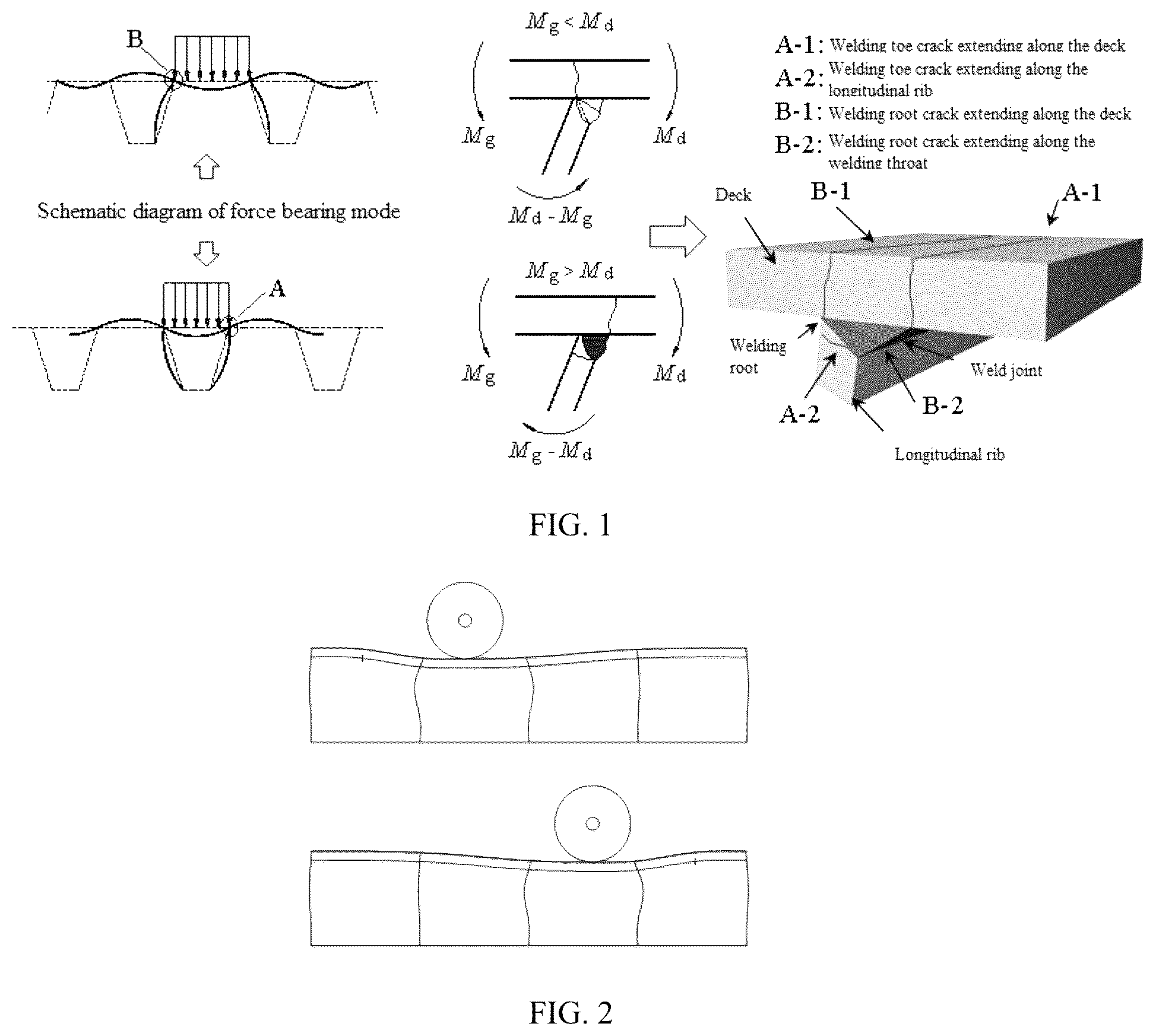 Patent US12338589 — Replaceable and fatigue-avoided orthotropic plate structure and replacing method thereof — Figure 1