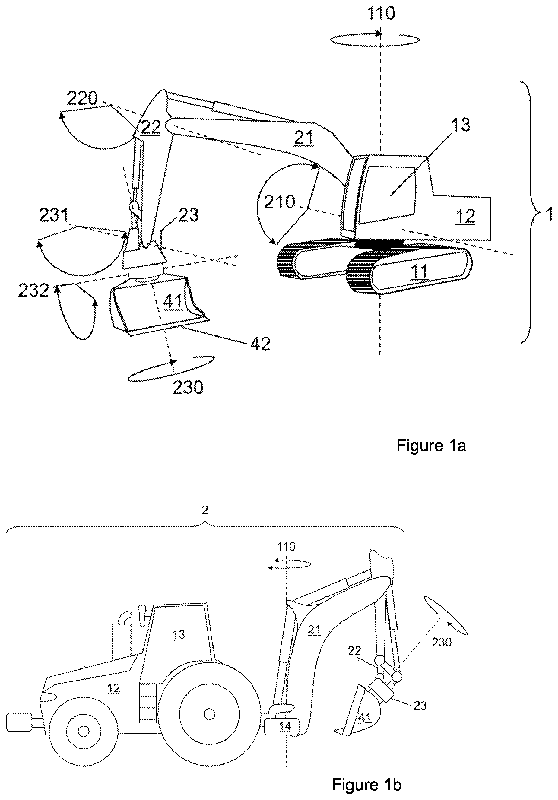 Patent US12338602 — System for handling the seamless transition of breaklines during an excavation task — Figure 1