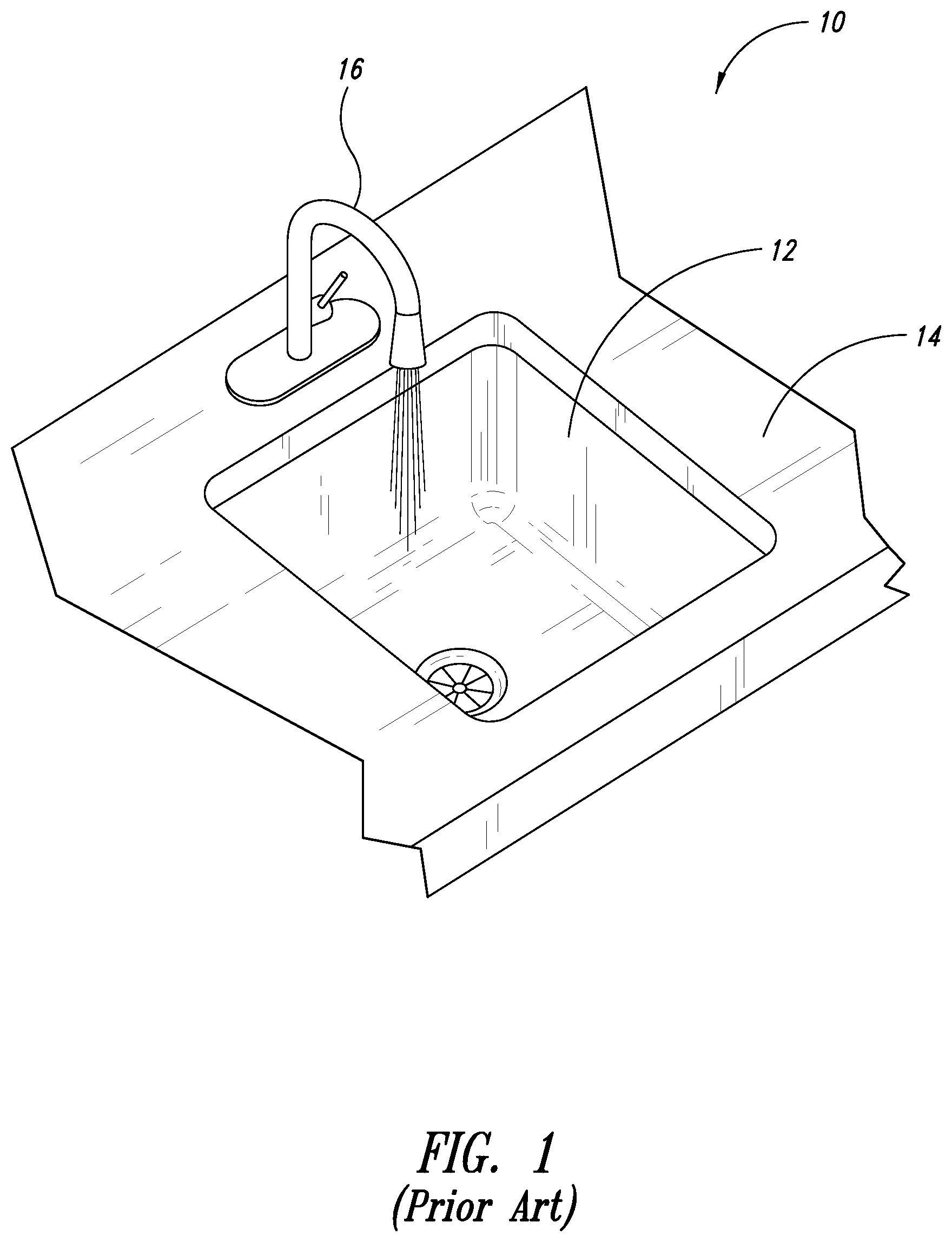 Patent US12338611 — Undermount sink — Figure 1