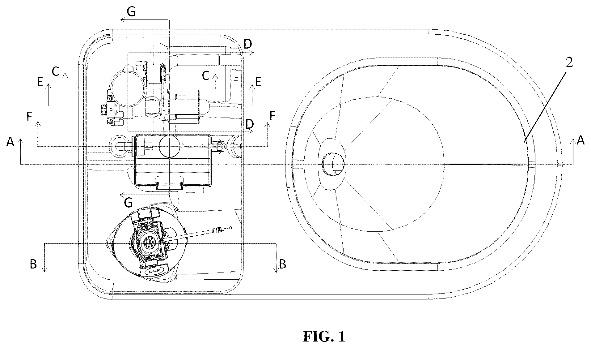 Patent US12338613 — Water supply mechanism for a jet hole — Figure 1