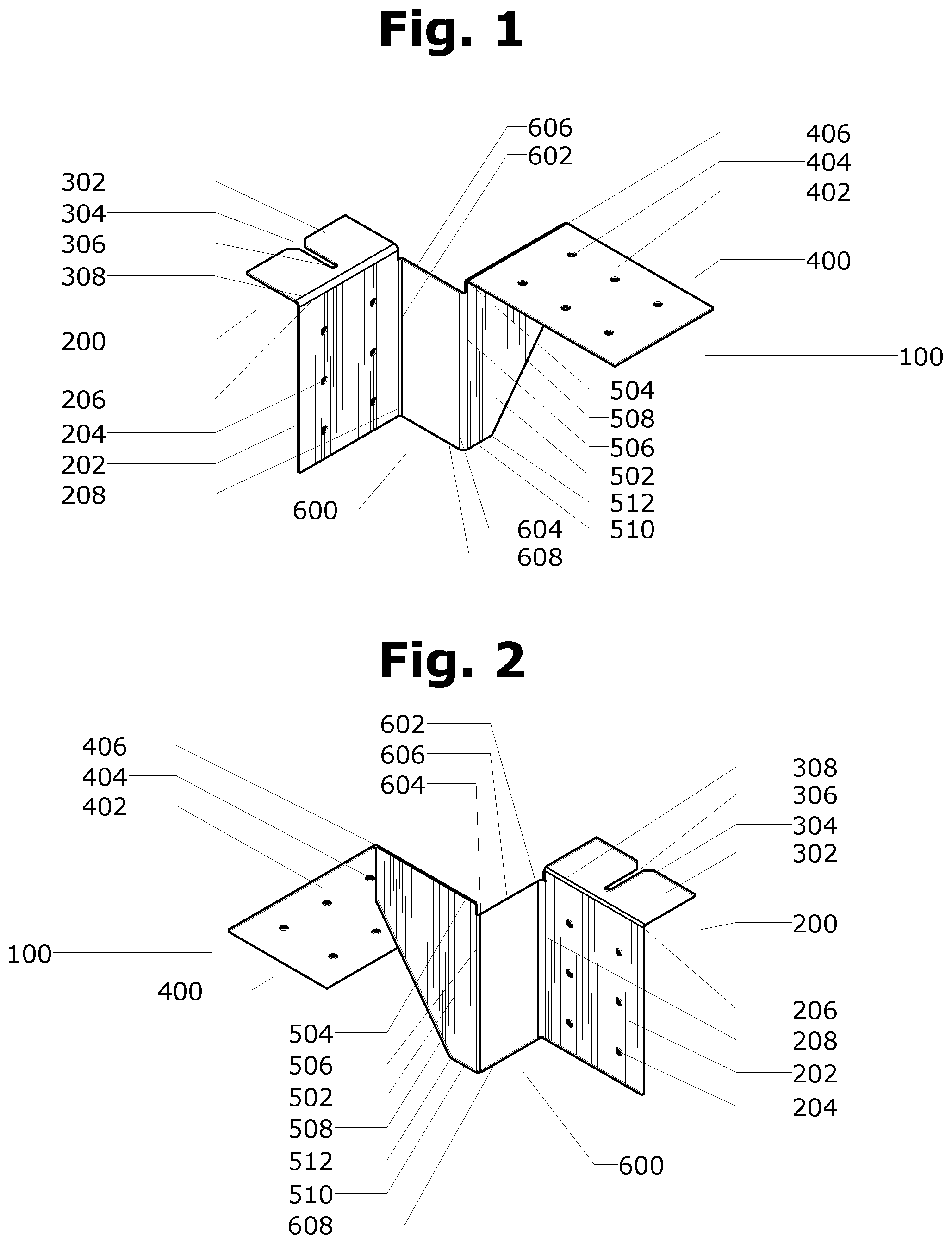 Patent US12338619 — Mass timber hanger — Figure 1