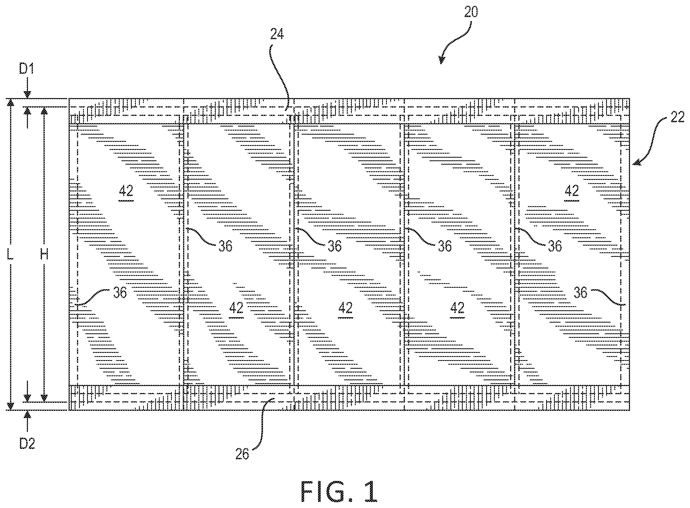 Patent US12338621 Figure 1 – Structural load-bearing wall