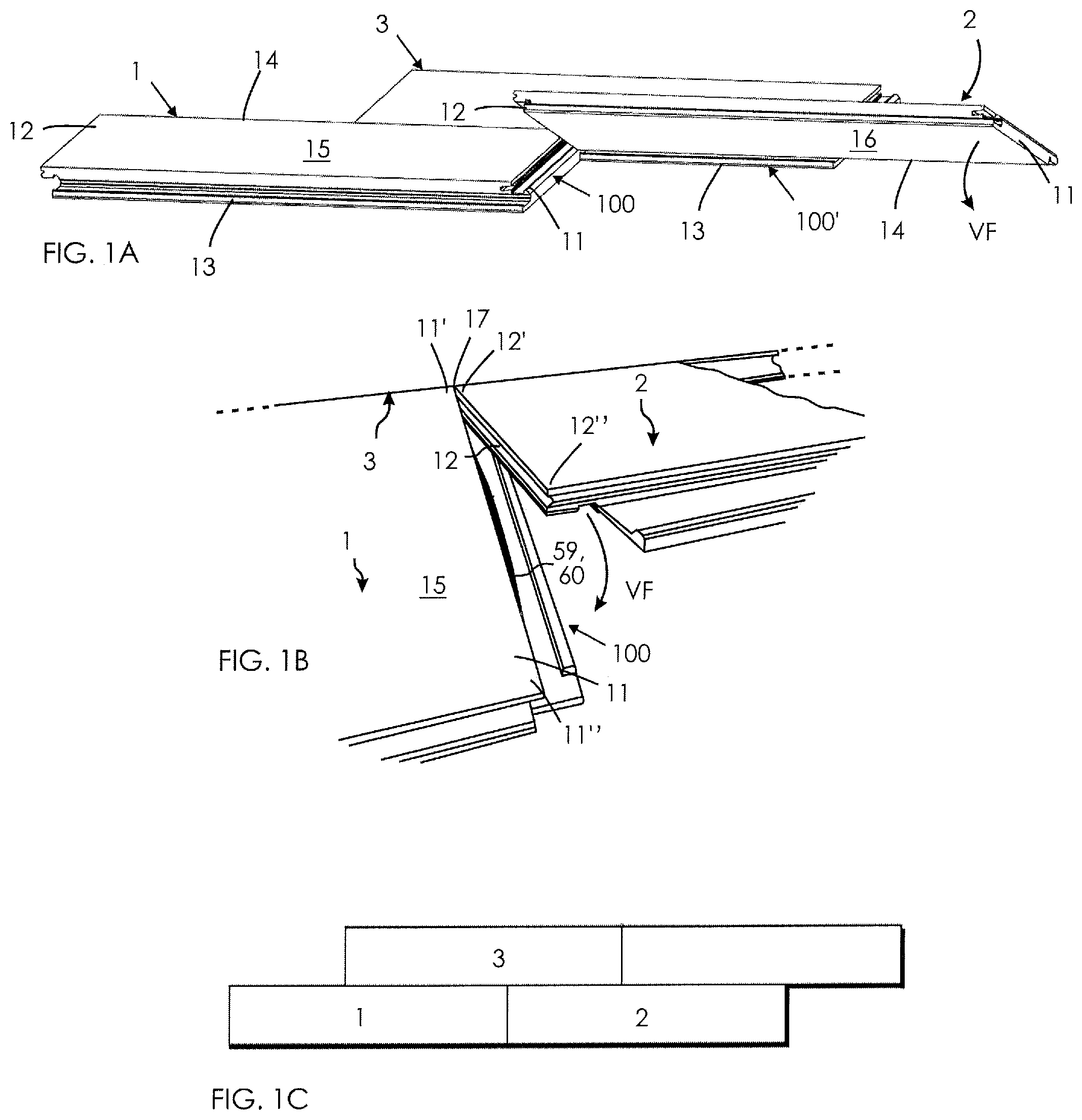 Patent US12338635 — Building panel with mechanical locking device — Figure 1