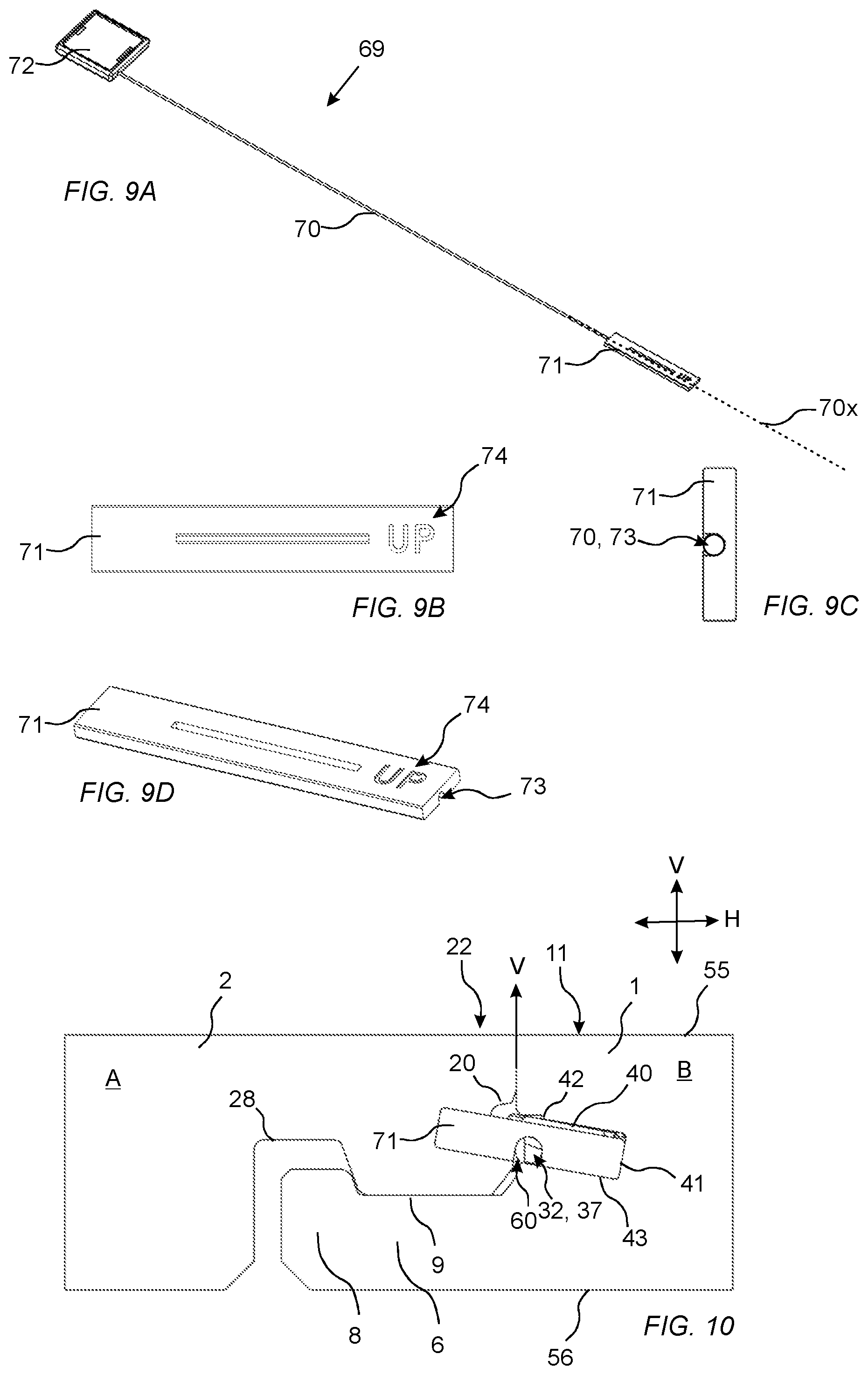 Patent US12338637 Figure 9 – Unlocking system for panels
