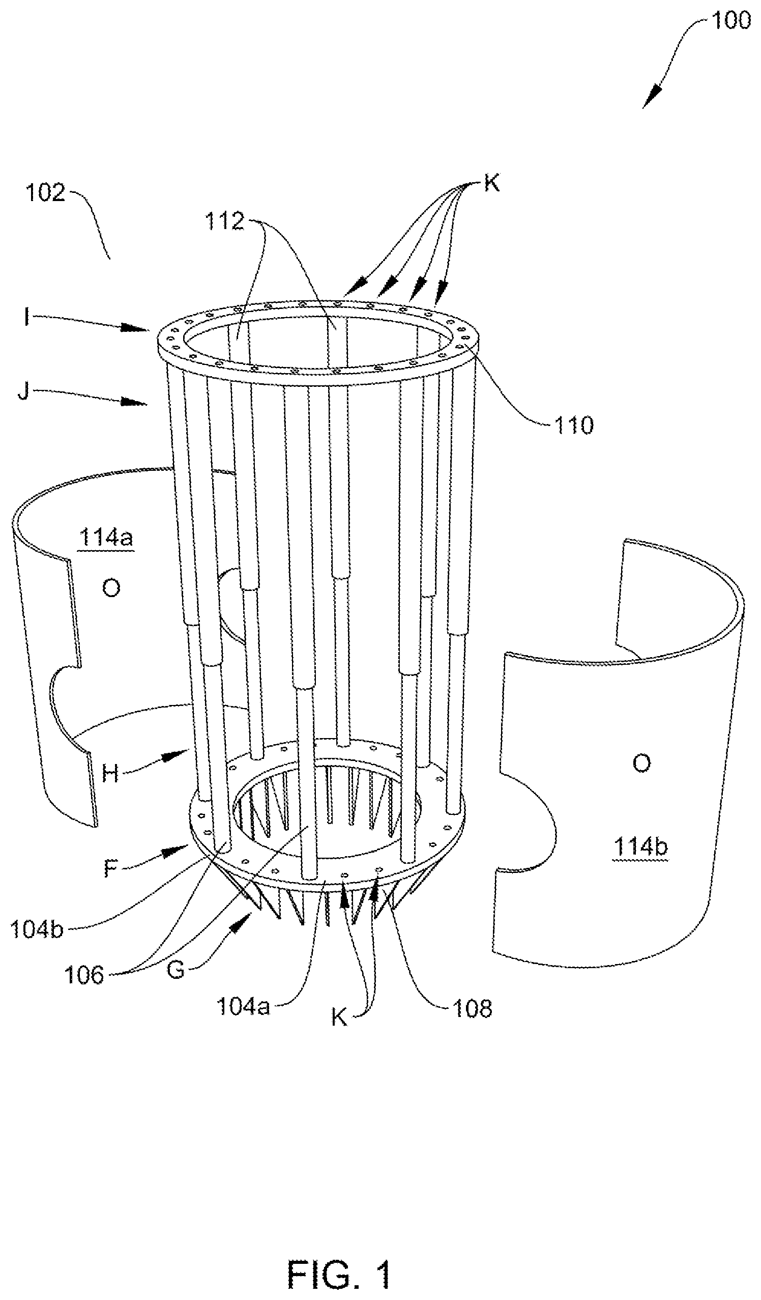 Patent US12338644 — Apparatus for mounting cellular tower on billboards — Figure 1