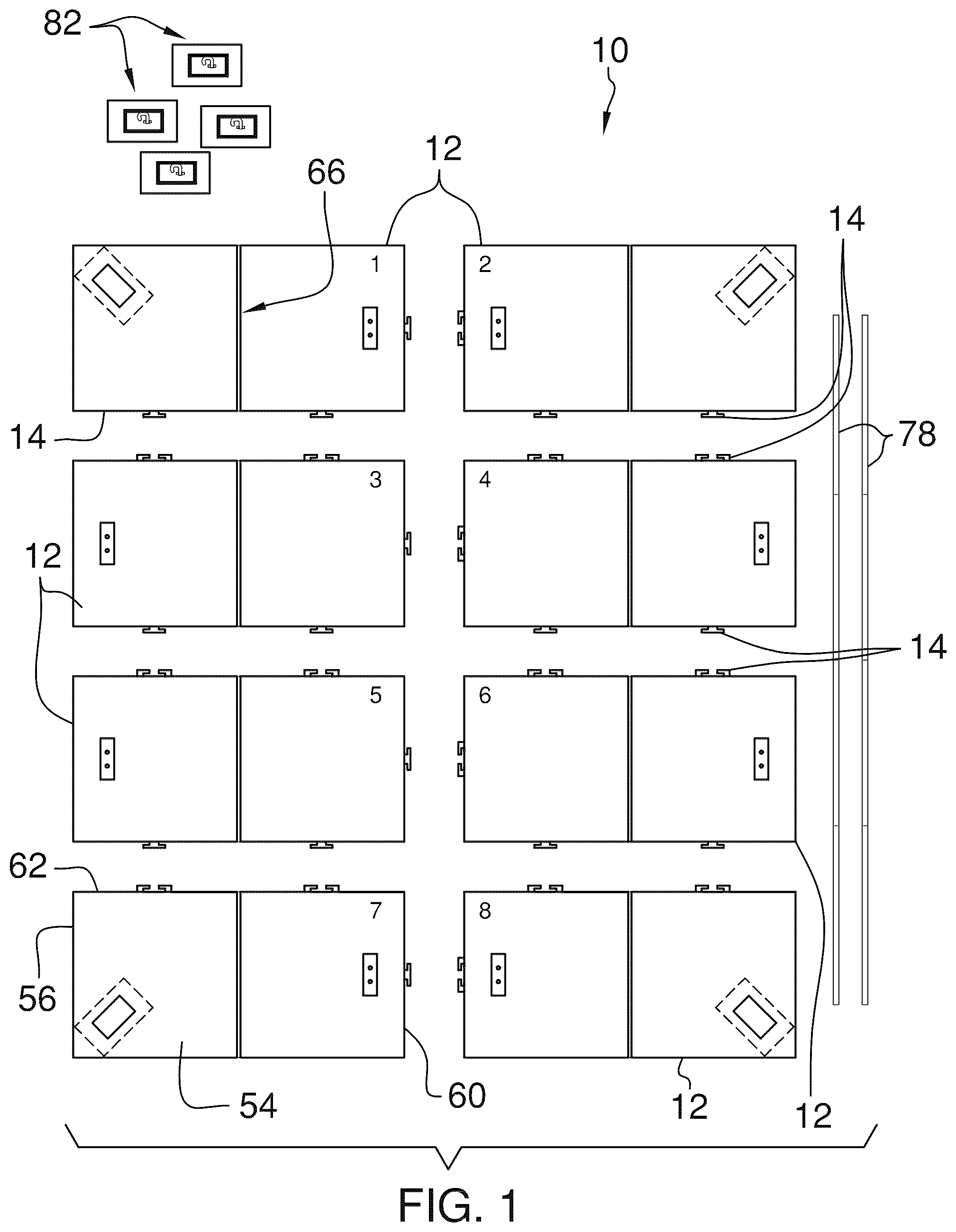 Patent US12338648 — Modular tent floor assembly — Figure 1