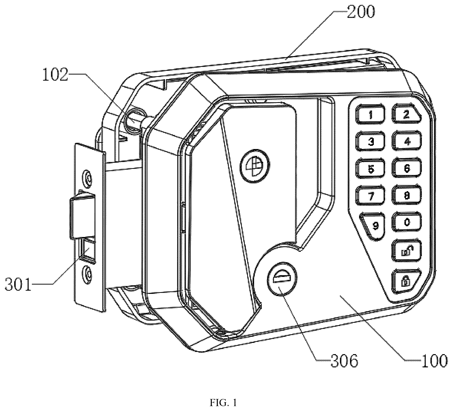 Patent US12338666 — Transmission device for door lock of recreational vehicle — Figure 1