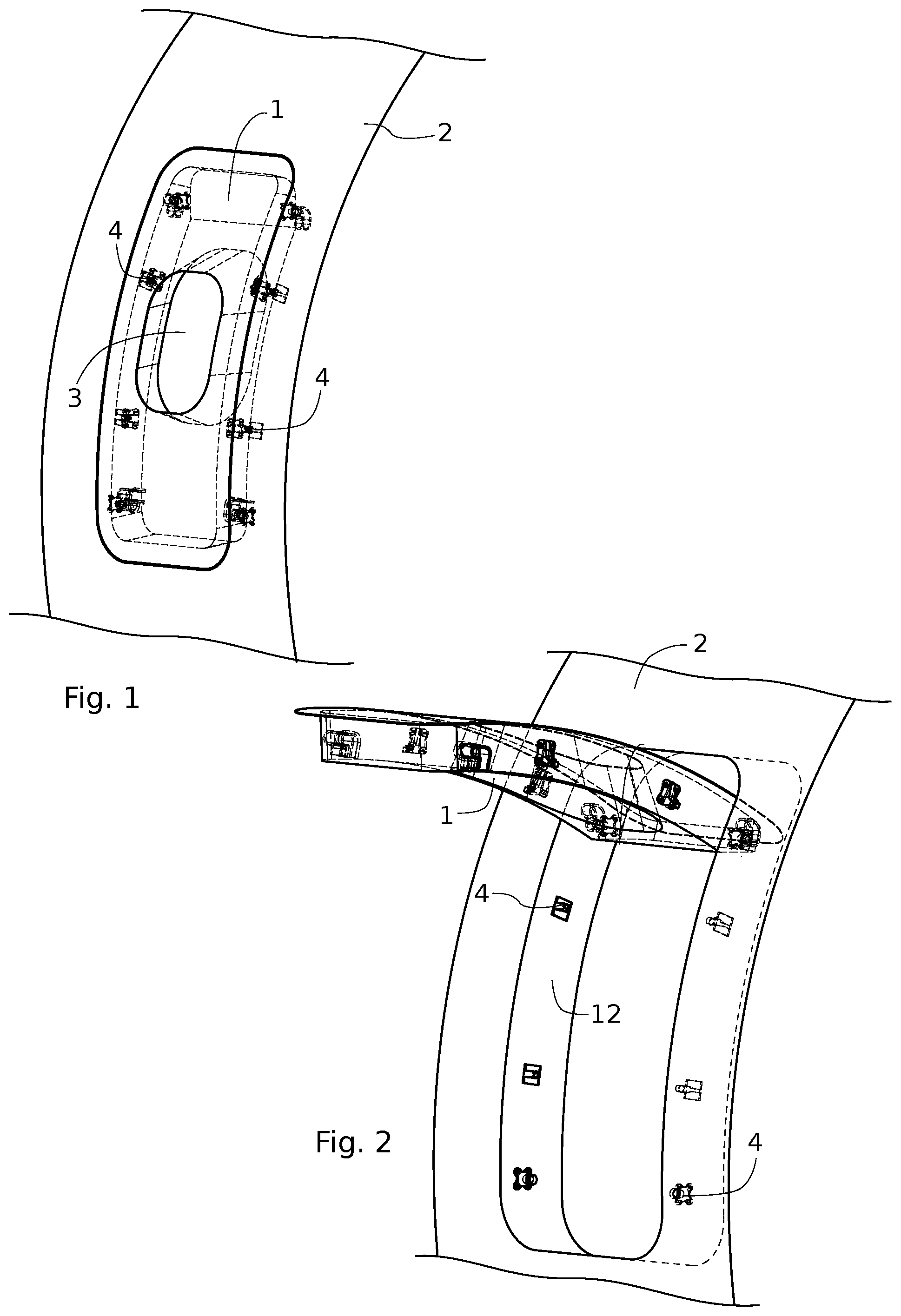 Patent US12338667 — Bistable mechanism for an aircraft door — Figure 1