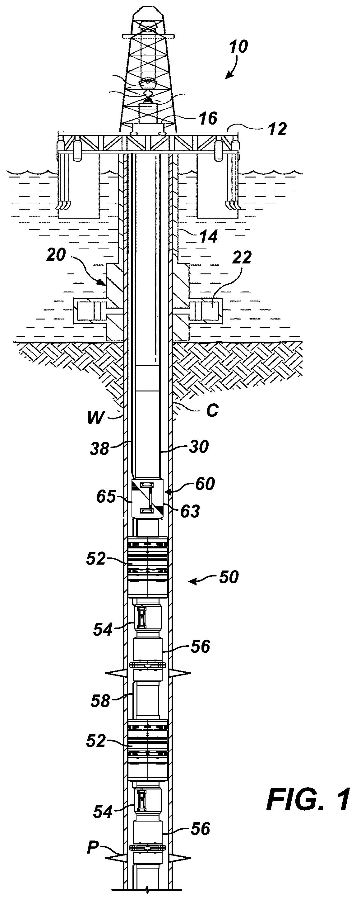Patent US12338687 — Two-stage in-well wet mate connection — Figure 1