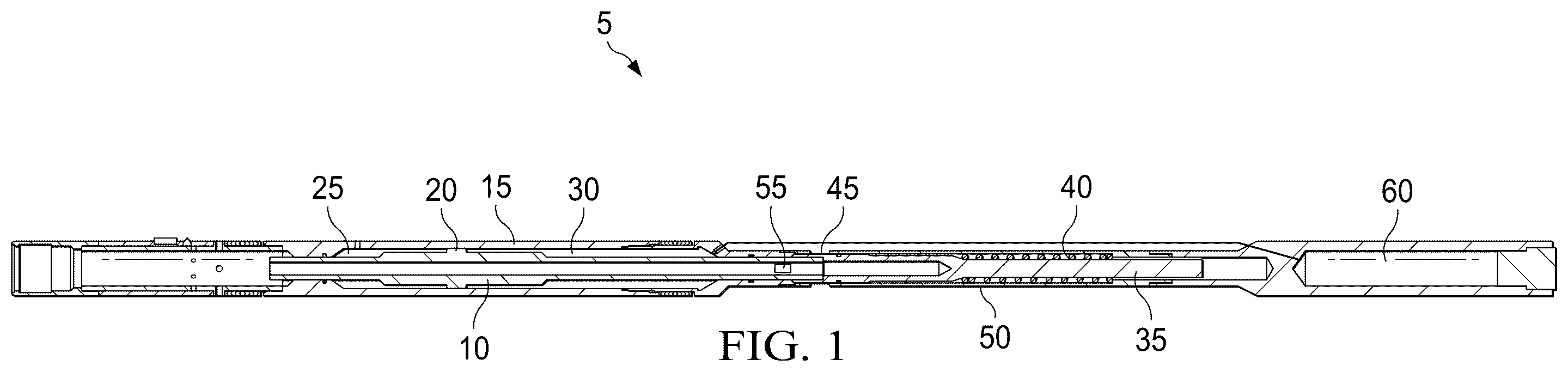 Patent US12338710 Figure 1 – Tubing pressure insensitive safety valve with hydrostatic compensation