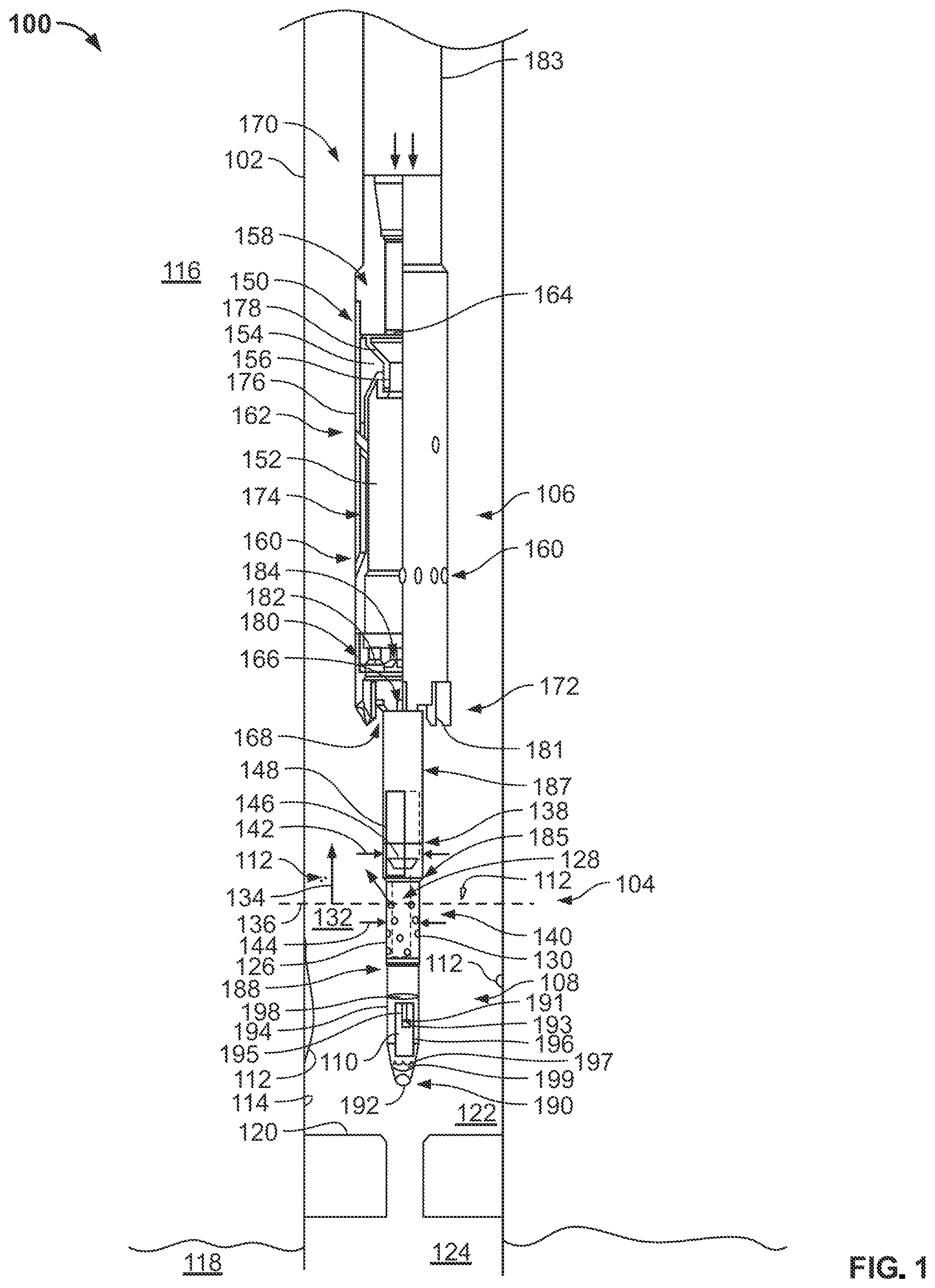 Patent US12338715 — Cleaning and inspecting a wellbore — Figure 1