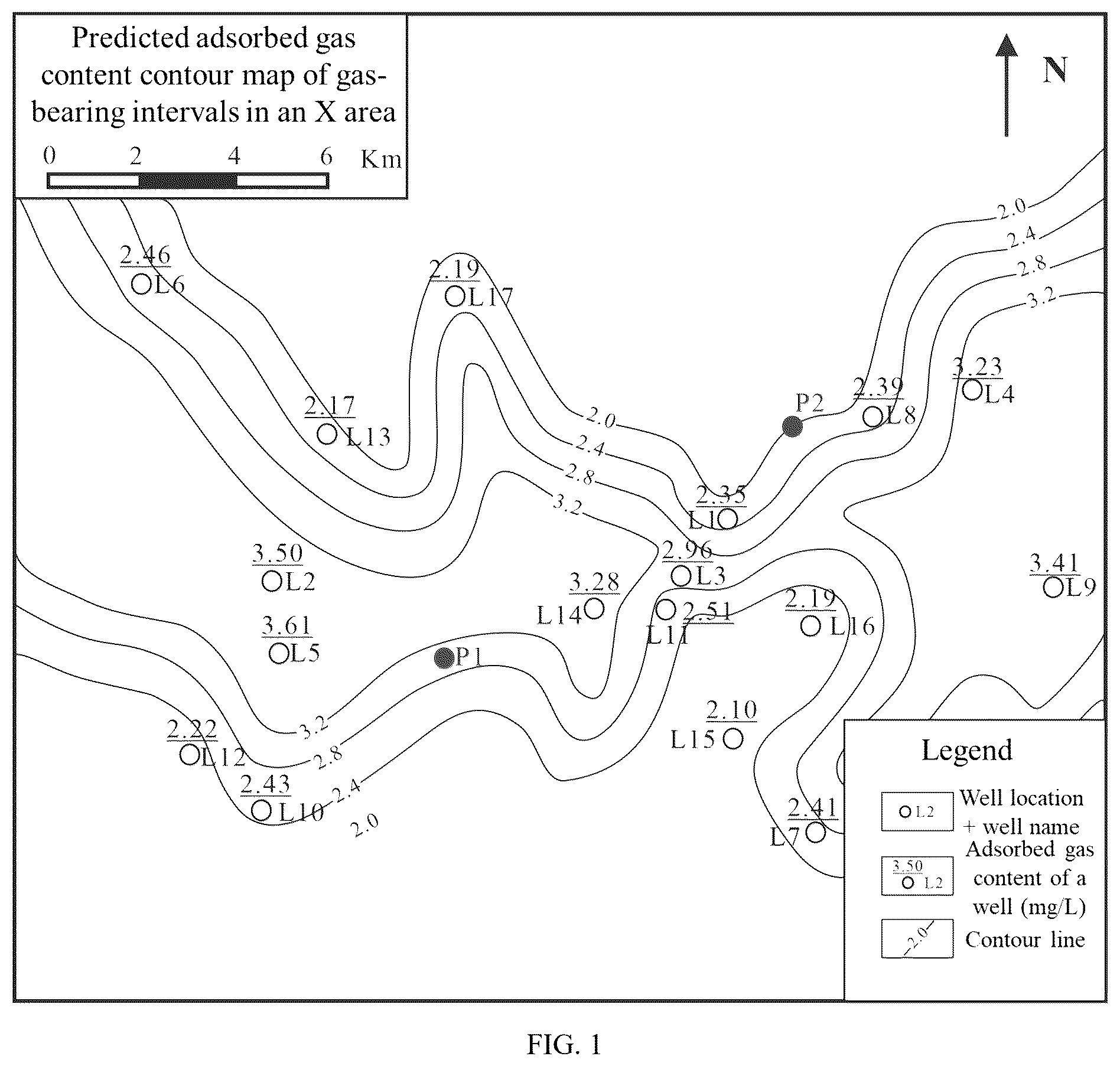 Patent US12338732 — Quantitative prediction method for gas content of deep marine shale — Figure 1