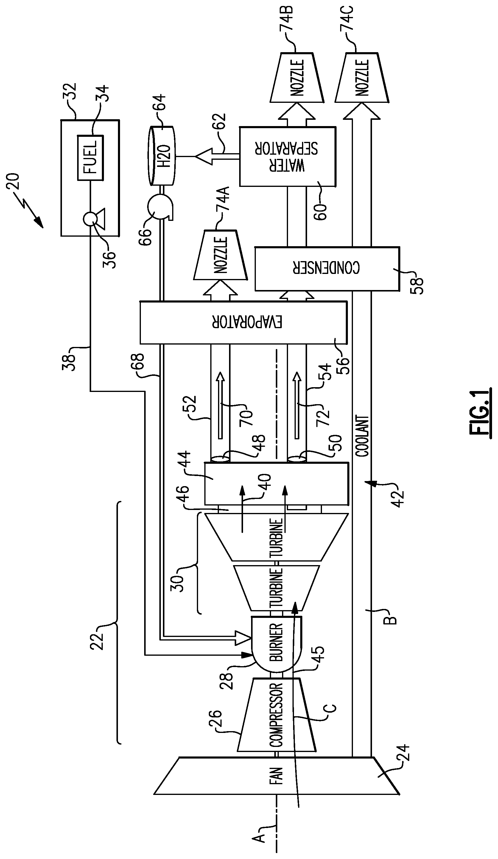 Patent US12338751 Figure 1 – Centrifugal water molecular separation