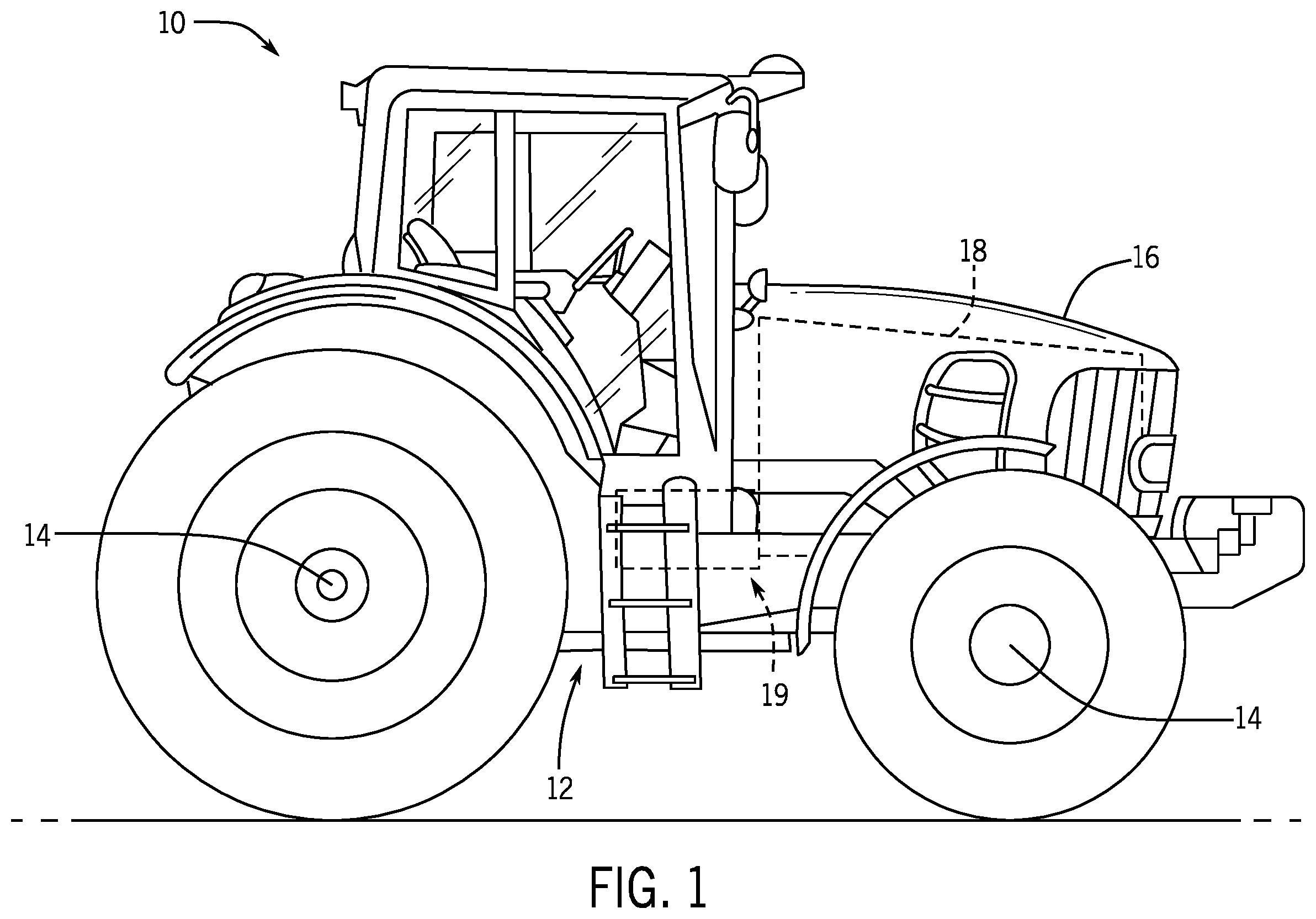 Patent US12338759 — Aftertreatment system for work vehicle engine system and engine system using same — Figure 1