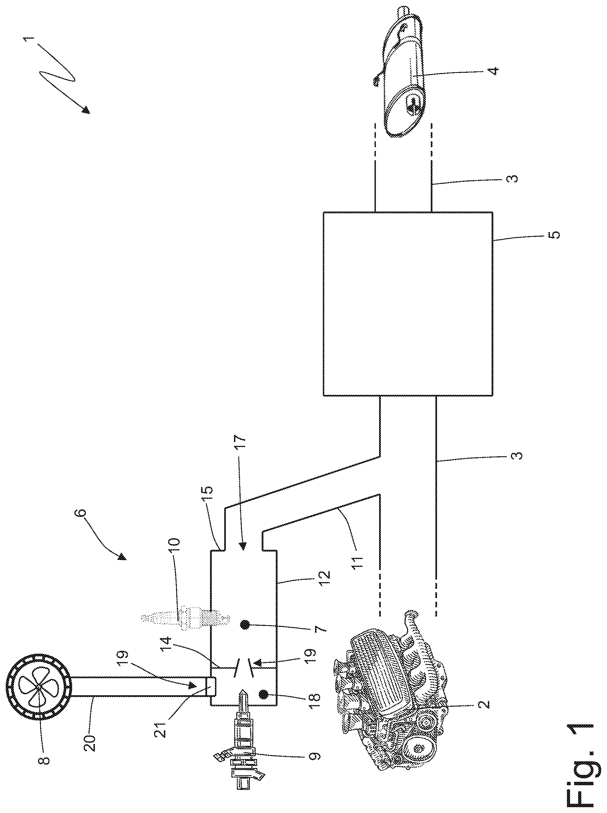 Patent US12338761 — Heating device for an exhaust system of an internal combustion engine — Figure 1