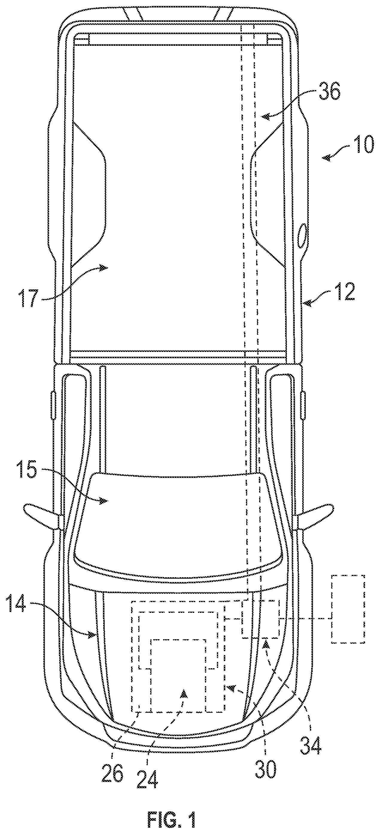Patent US12338762 — Exhaust gas treatment system for controlling hydrocarbon adsorption/desorption in hydrocarbon trap — Figure 1