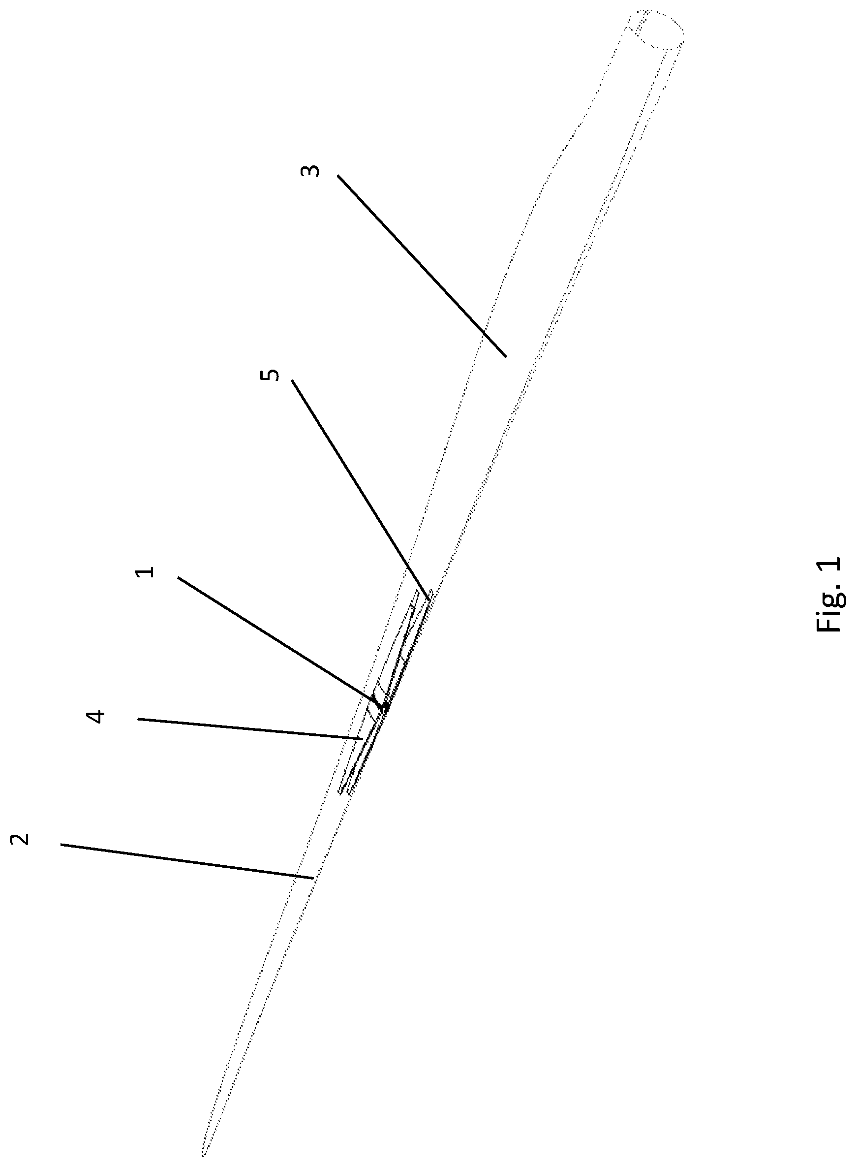 Patent US12338797 — System for protection against lightning strikes for a modular blade and method of forming a stack — Figure 1