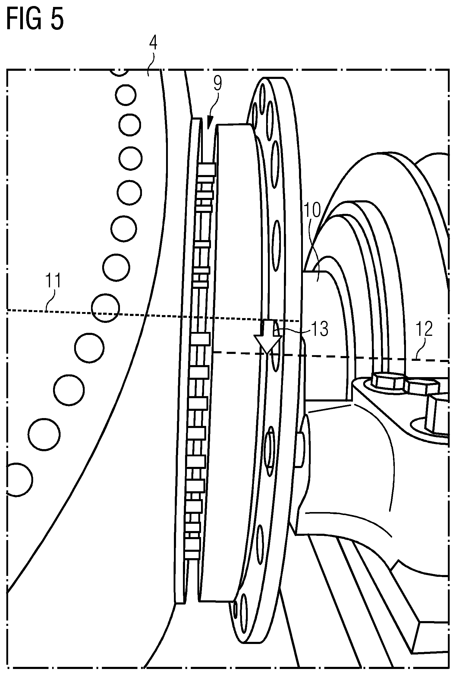 Patent US12338799 Figure 5 – System for repositioning two components of a wind turbine with respect to each other