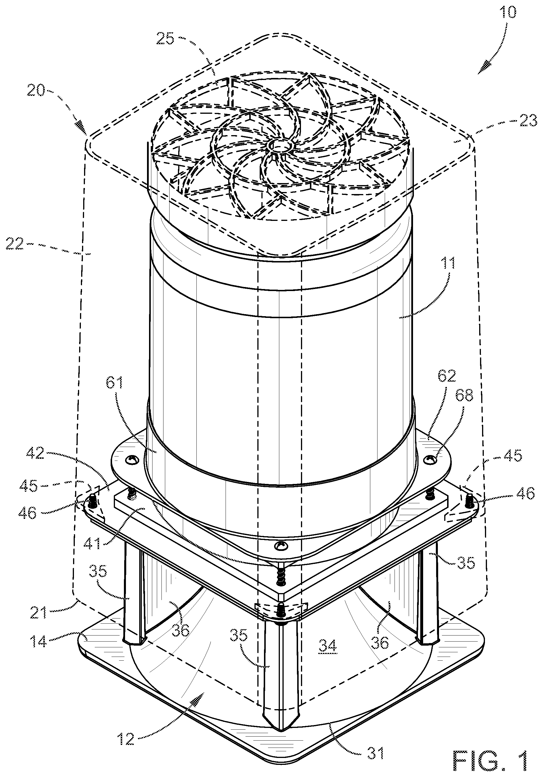 Patent US12338835 — Fan diffuser assembly and method — Figure 1