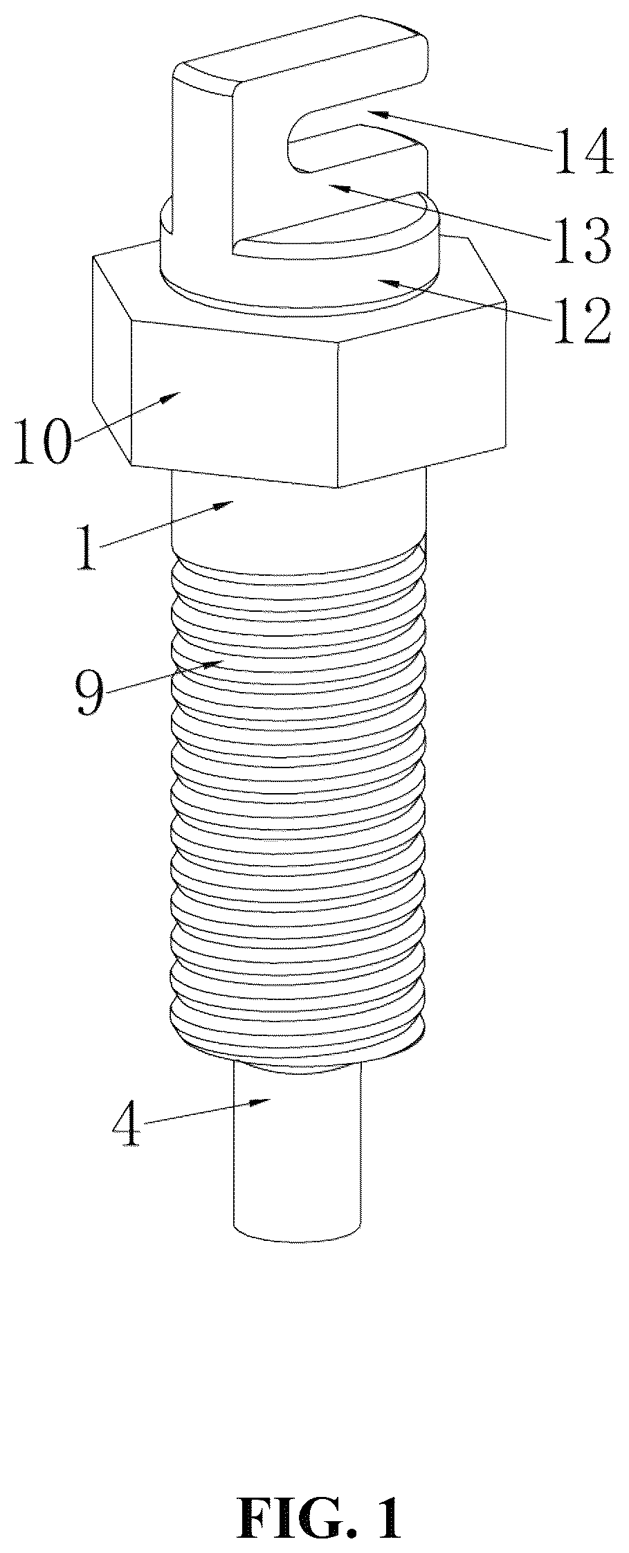 Patent US12338851 — Automatic positioning bolt — Figure 1