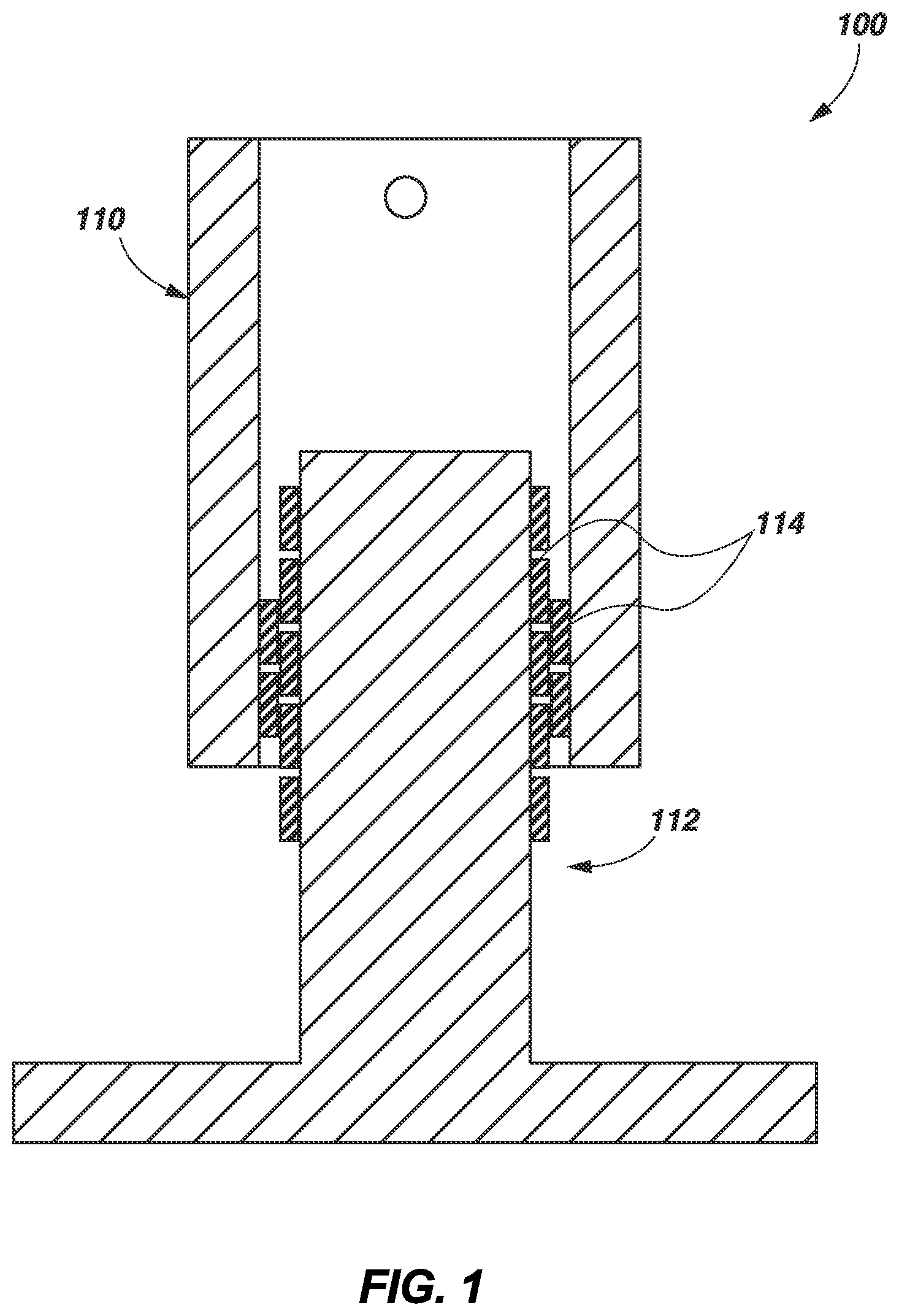 Patent US12338857 — Bearing assemblies configured to accommodate axial movement and related systems and methods — Figure 1