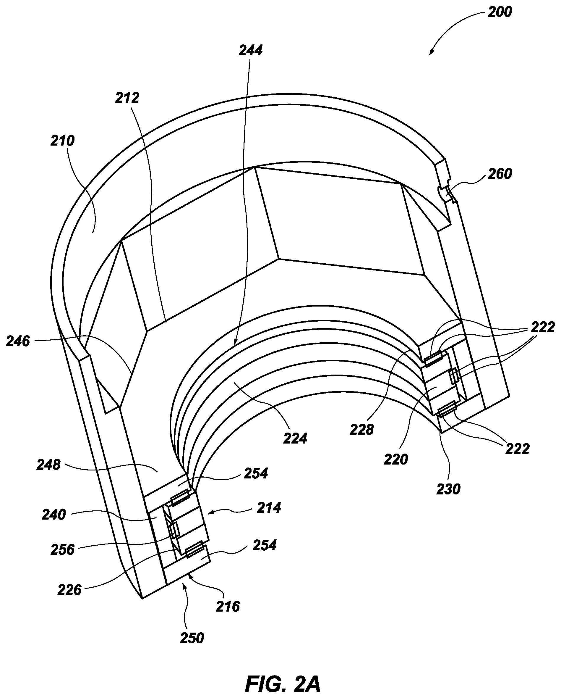 Patent US12338857 Figure 2 – Bearing assemblies configured to accommodate axial movement and related systems and methods