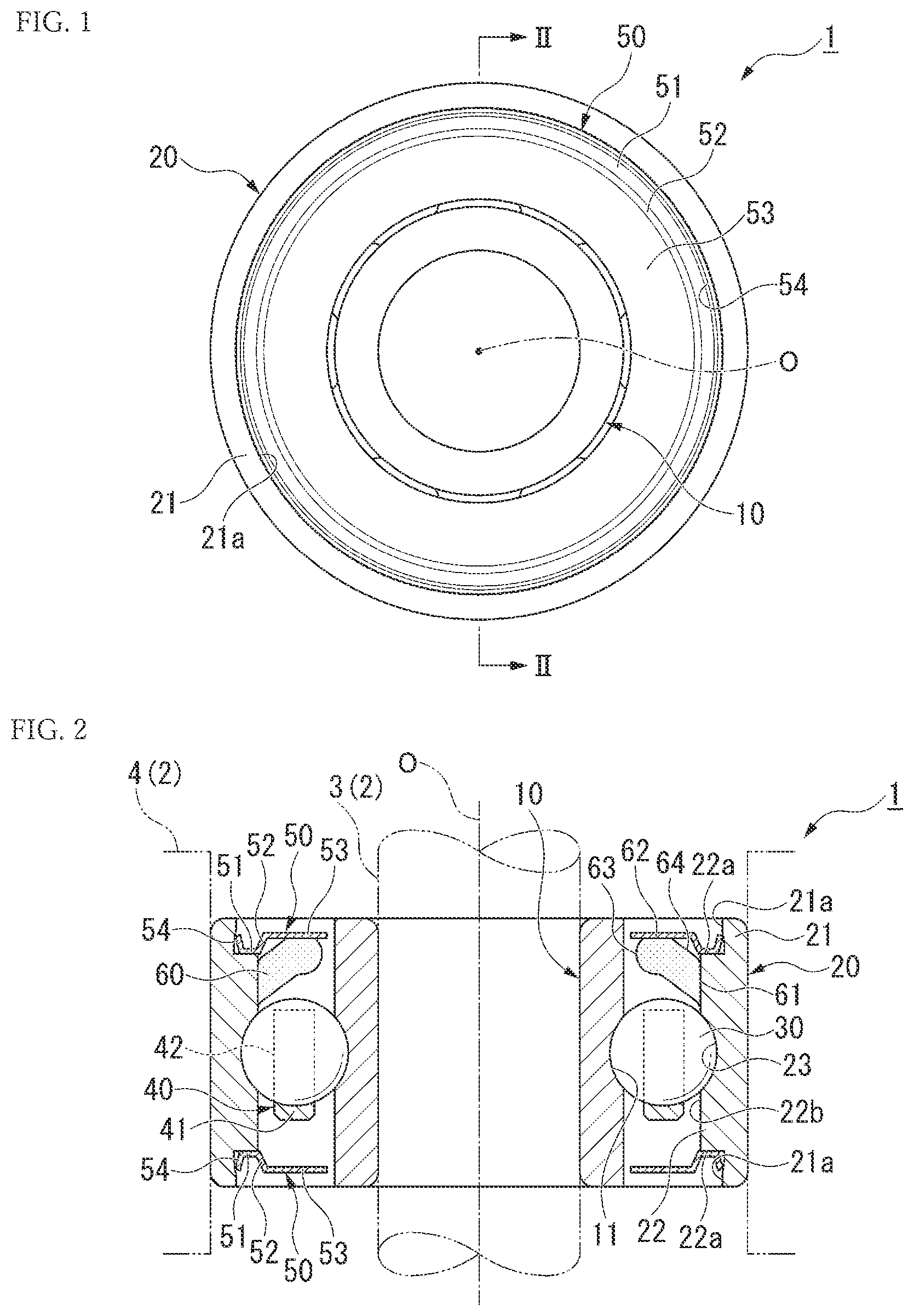 Patent US12338860 Figure 1 – Rolling bearing, rotating device, and method for manufacturing rolling bearing