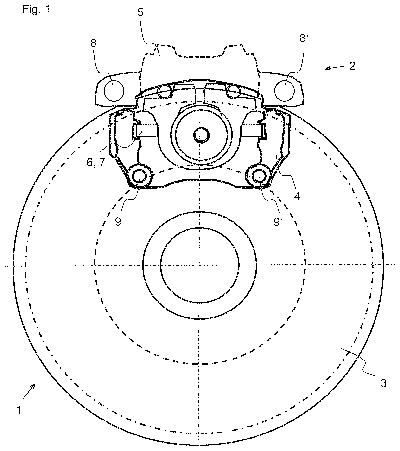 Patent US12338865 — Brake caliper for a disk brake system — Figure 1