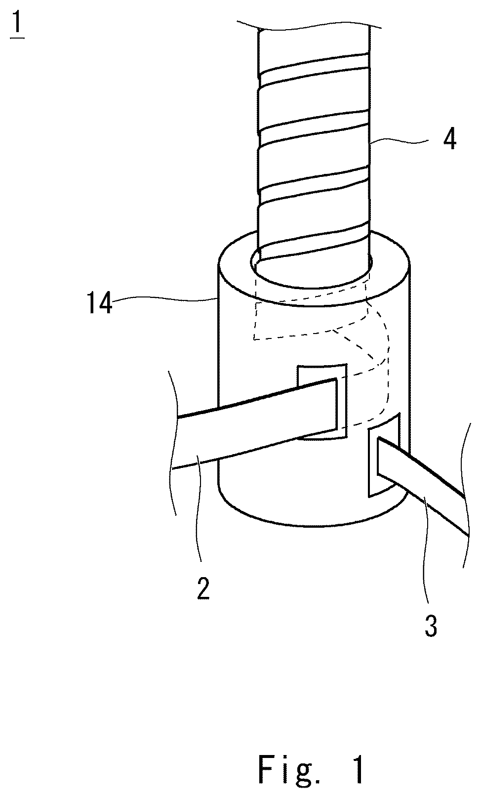 Patent US12338879 Figure 1 – Extension pipe and transport robot