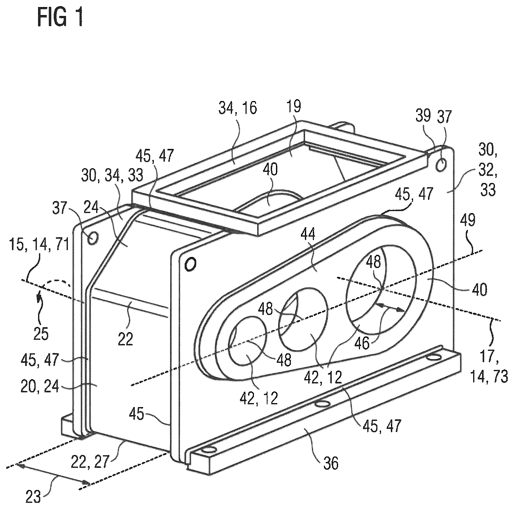 Patent US12338887 — Scalable transmission housing, and housing series — Figure 1