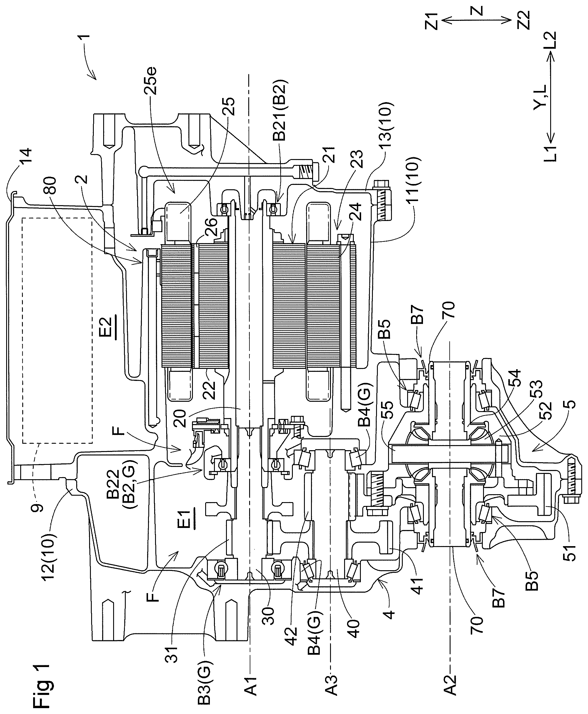 Patent US12338890 — Vehicle drive device — Figure 1