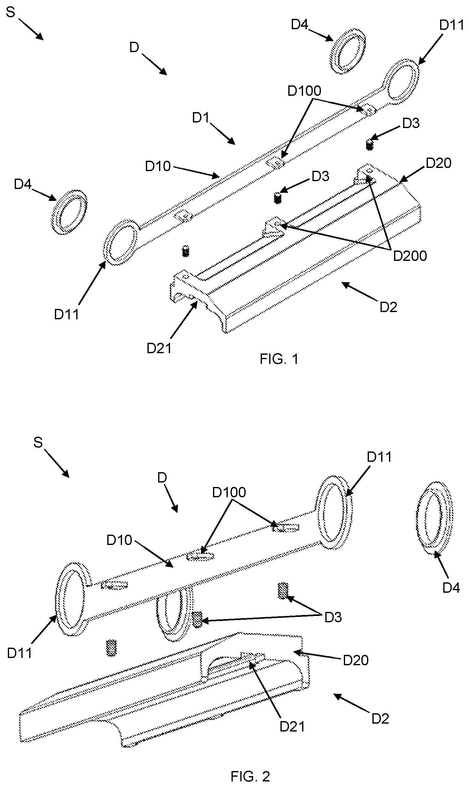 Patent US12338893 — System for supporting and tensioning chains, belts and the like — Figure 1