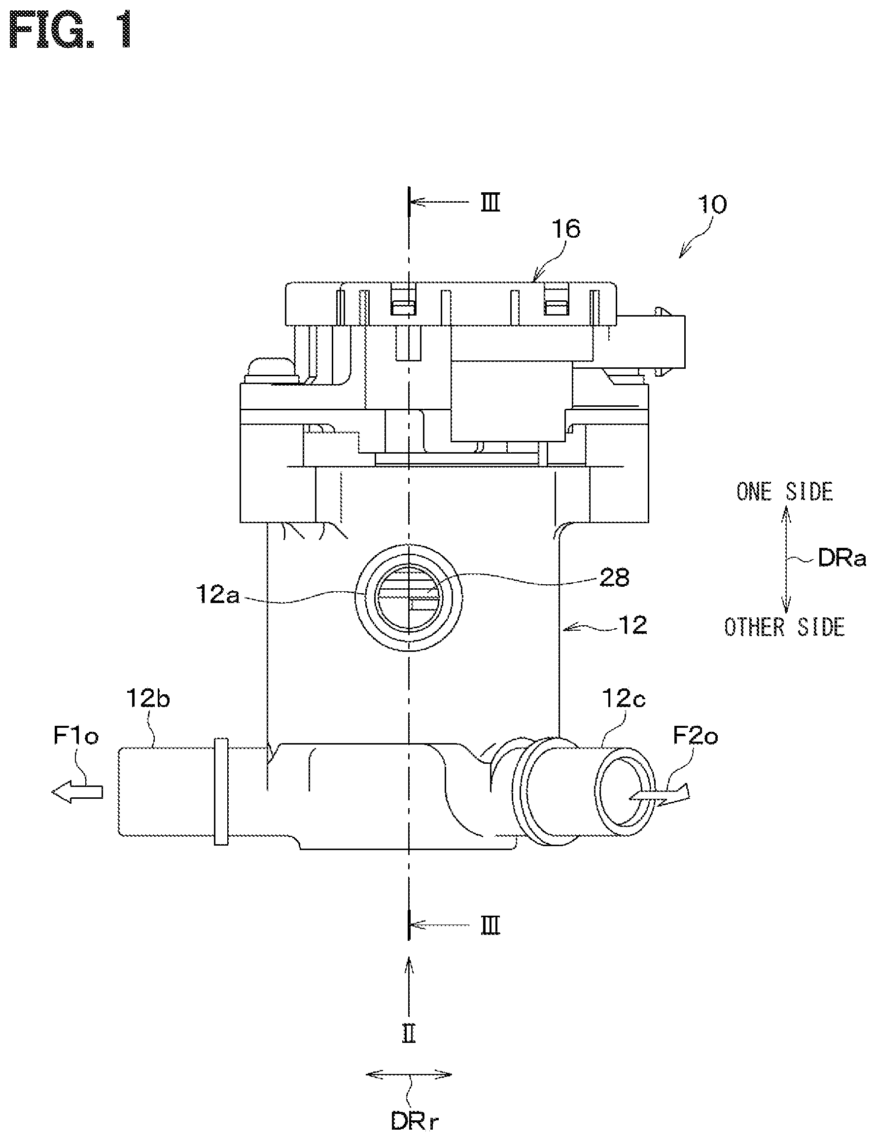 Patent US12338906 — Valve device — Figure 1