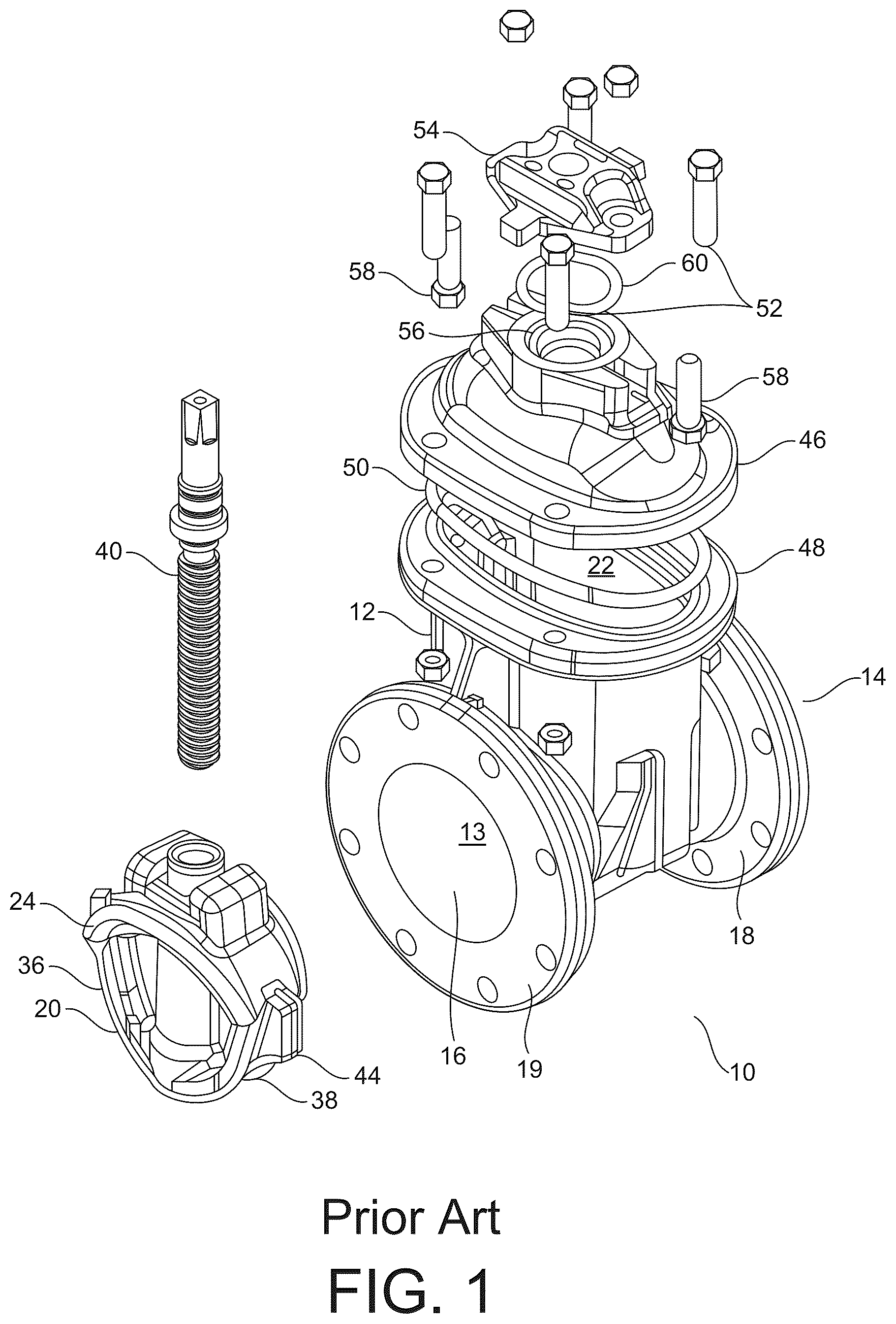 Patent US12338908 — Gate valve — Figure 1