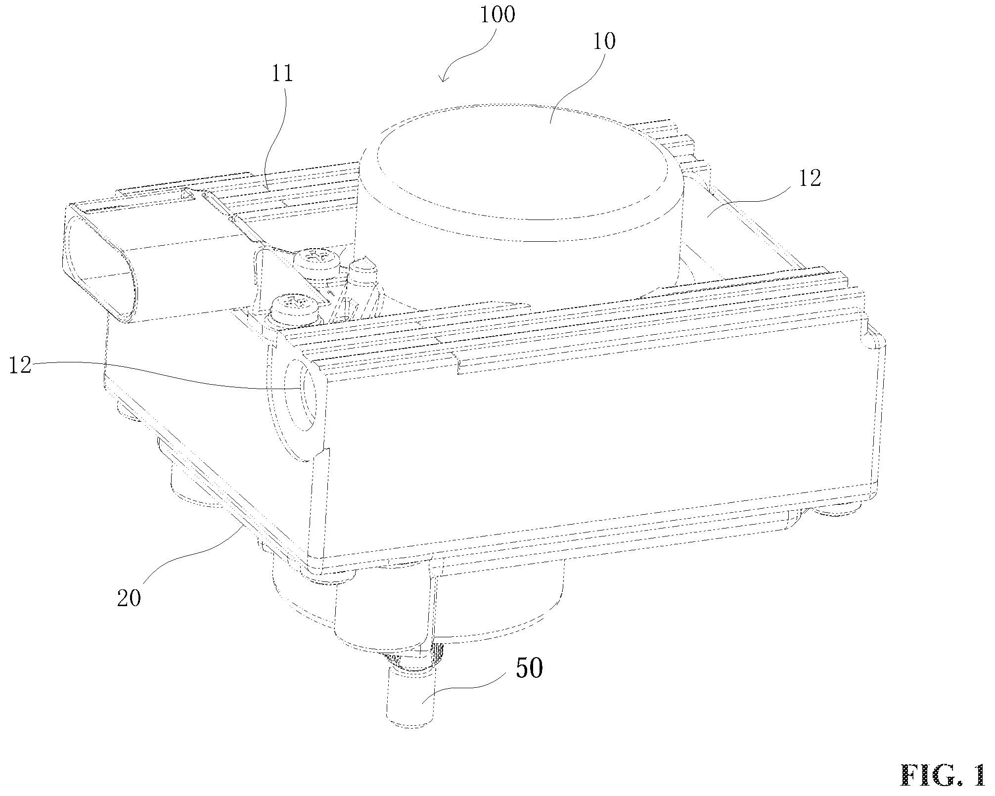 Patent US12338909 — Electronic control actuator, exhaust gas treatment system, and vehicle comprising exhaust gas treatment system — Figure 1
