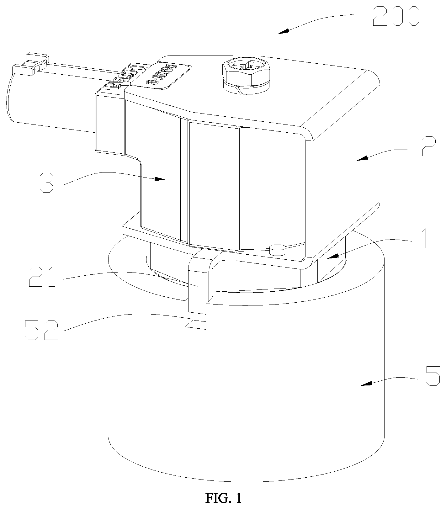 Patent US12338910 — Electromagnetic valve and electromagnetic valve assembly — Figure 1