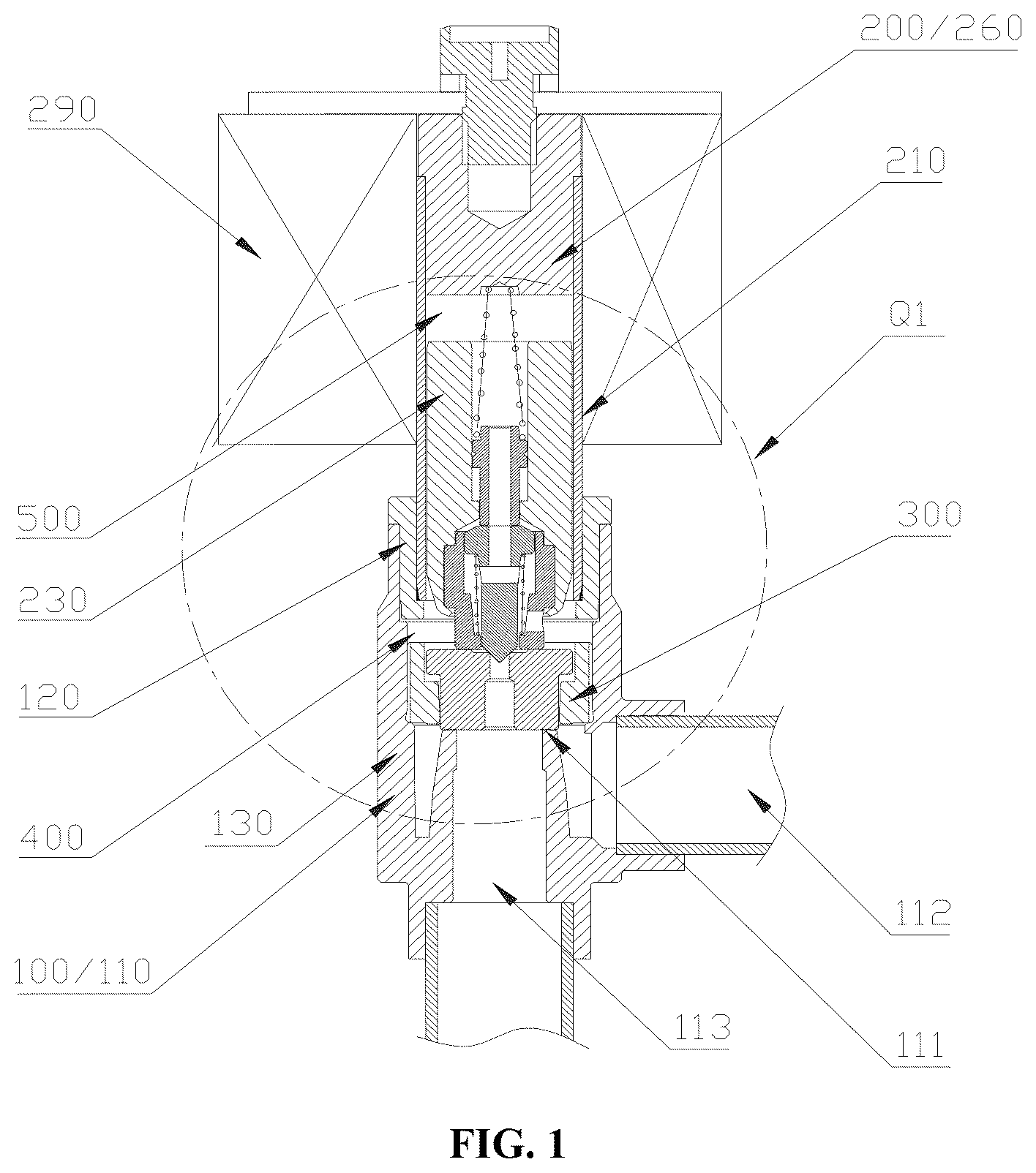 Patent US12338913 Figure 1 – Electromagnetic valve