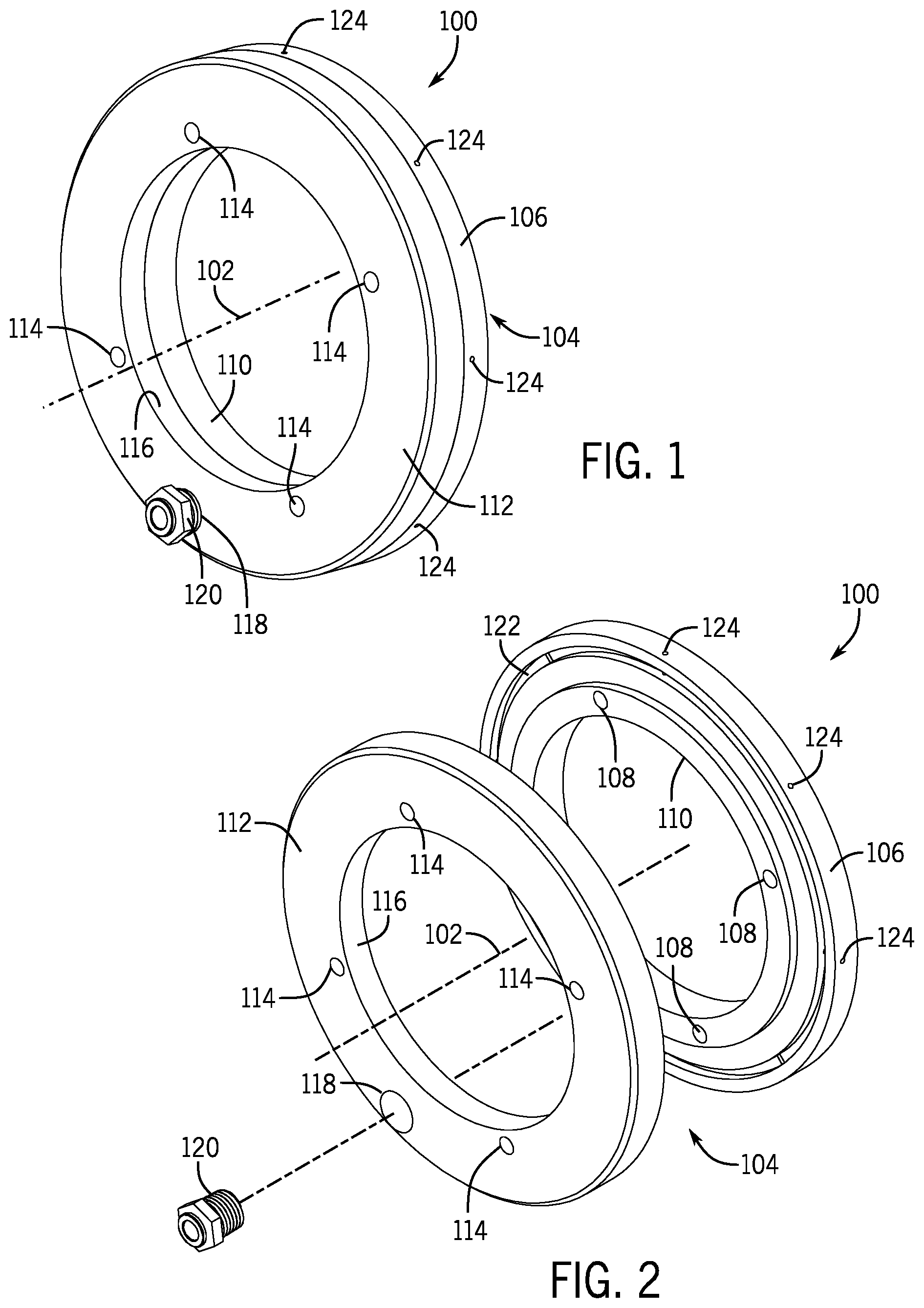 Patent US12338918 — Roll end air fitting adapter and method of using same — Figure 1