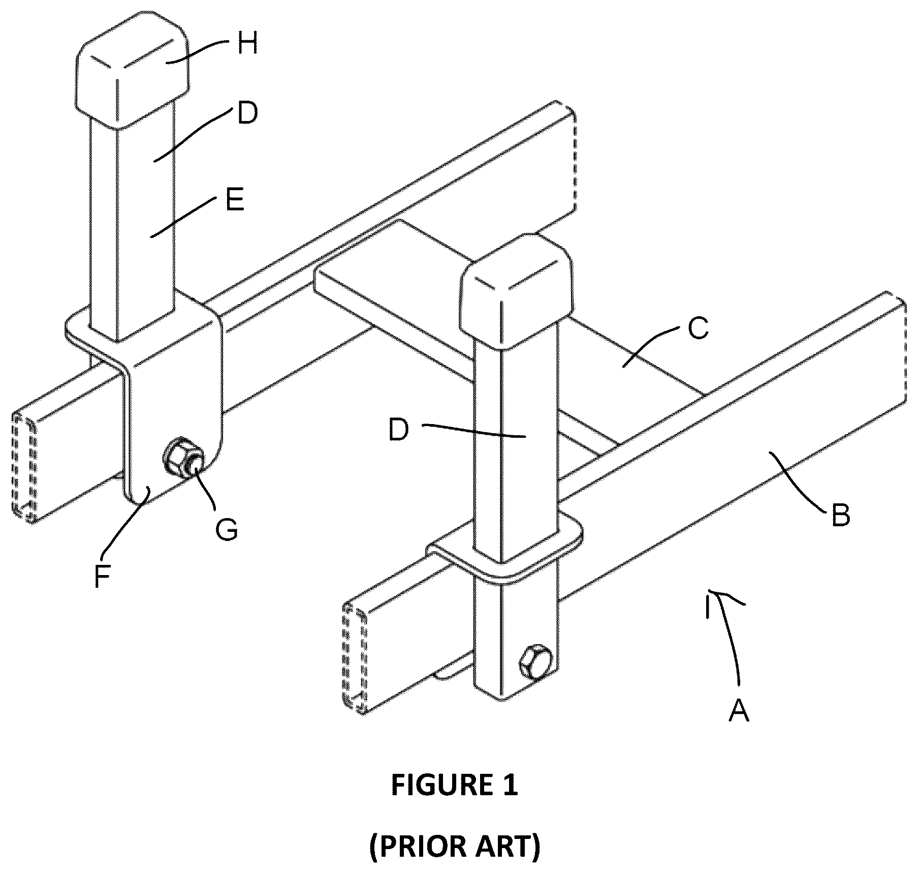Patent US12338923 — Data cable retaining post — Figure 1