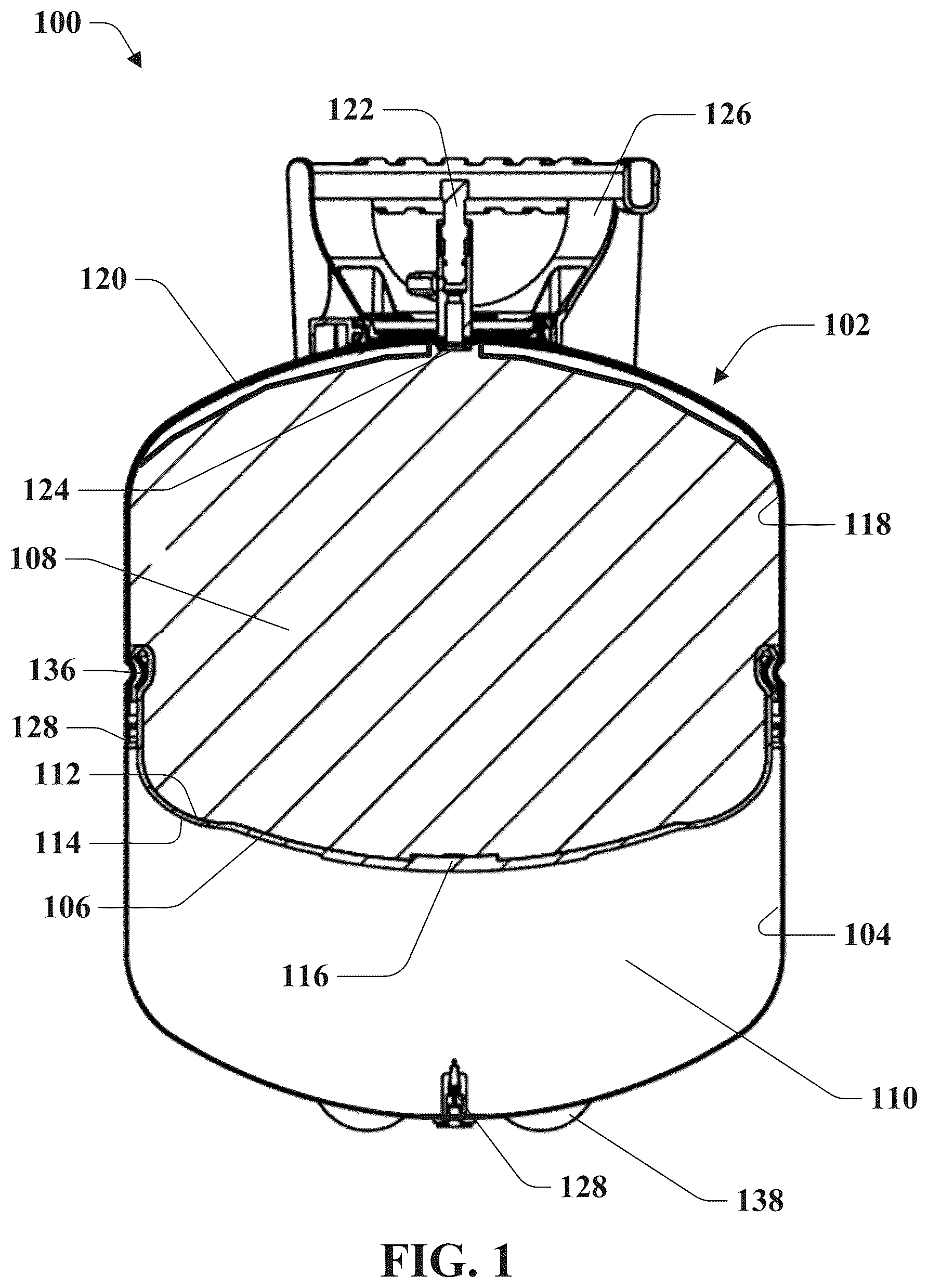Patent US12338953 — Multi-chamber vessel — Figure 1