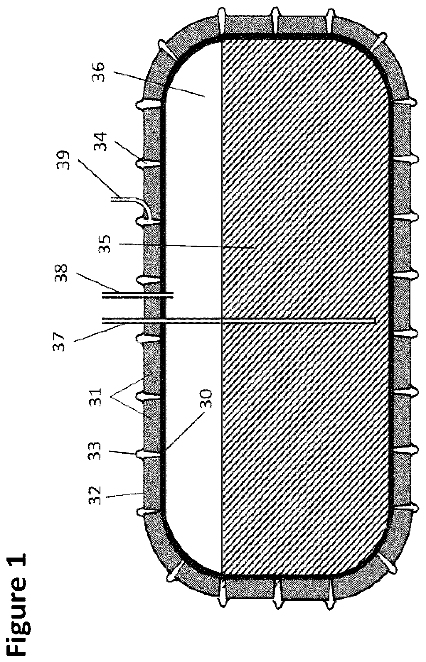 Patent US12338956 — Insulated tank with integrated or operatively connected support system — Figure 1