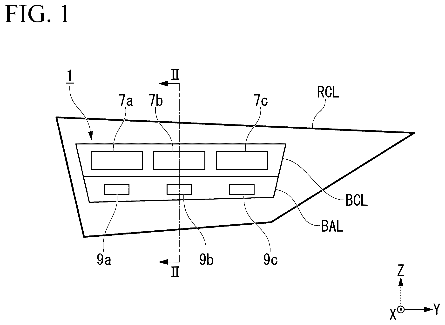 Patent US12338967 — Lighting tool for vehicle and vehicle rearward illumination system — Figure 1