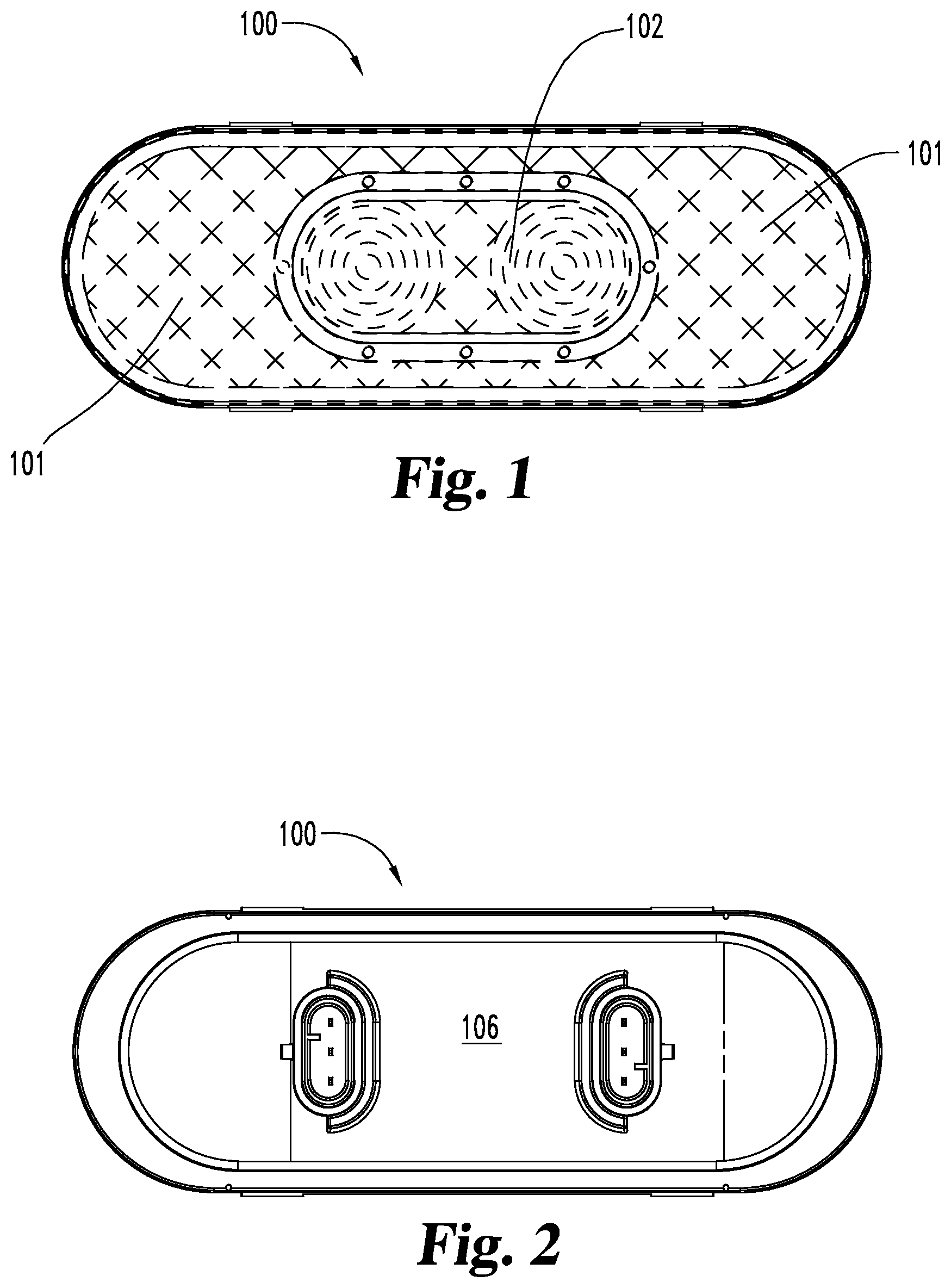 Patent US12338969 — Multi-colored vehicle rear lamp — Figure 1