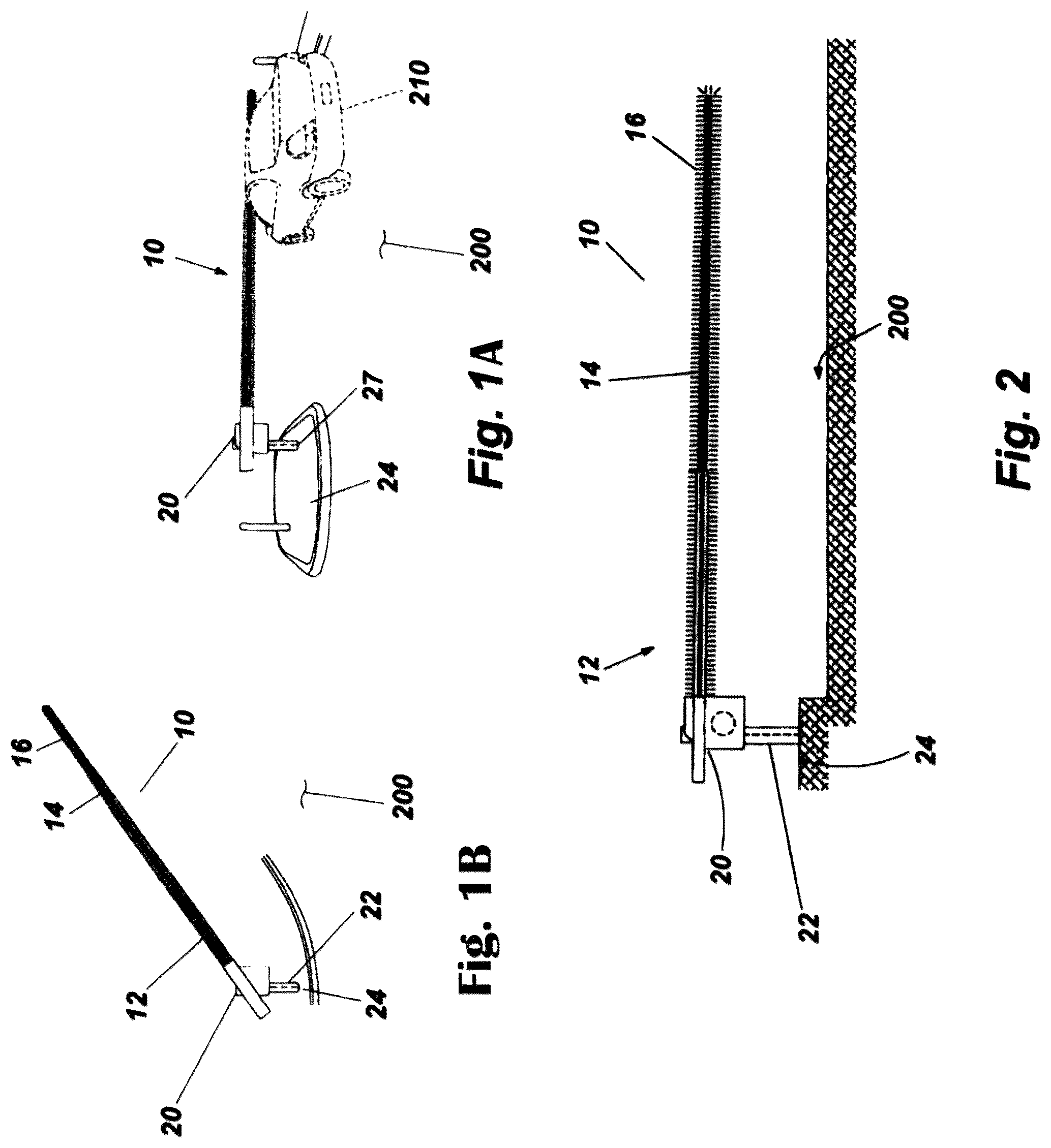 Patent US12338988 — Telescopic vehicle barrier with illumination strip — Figure 1