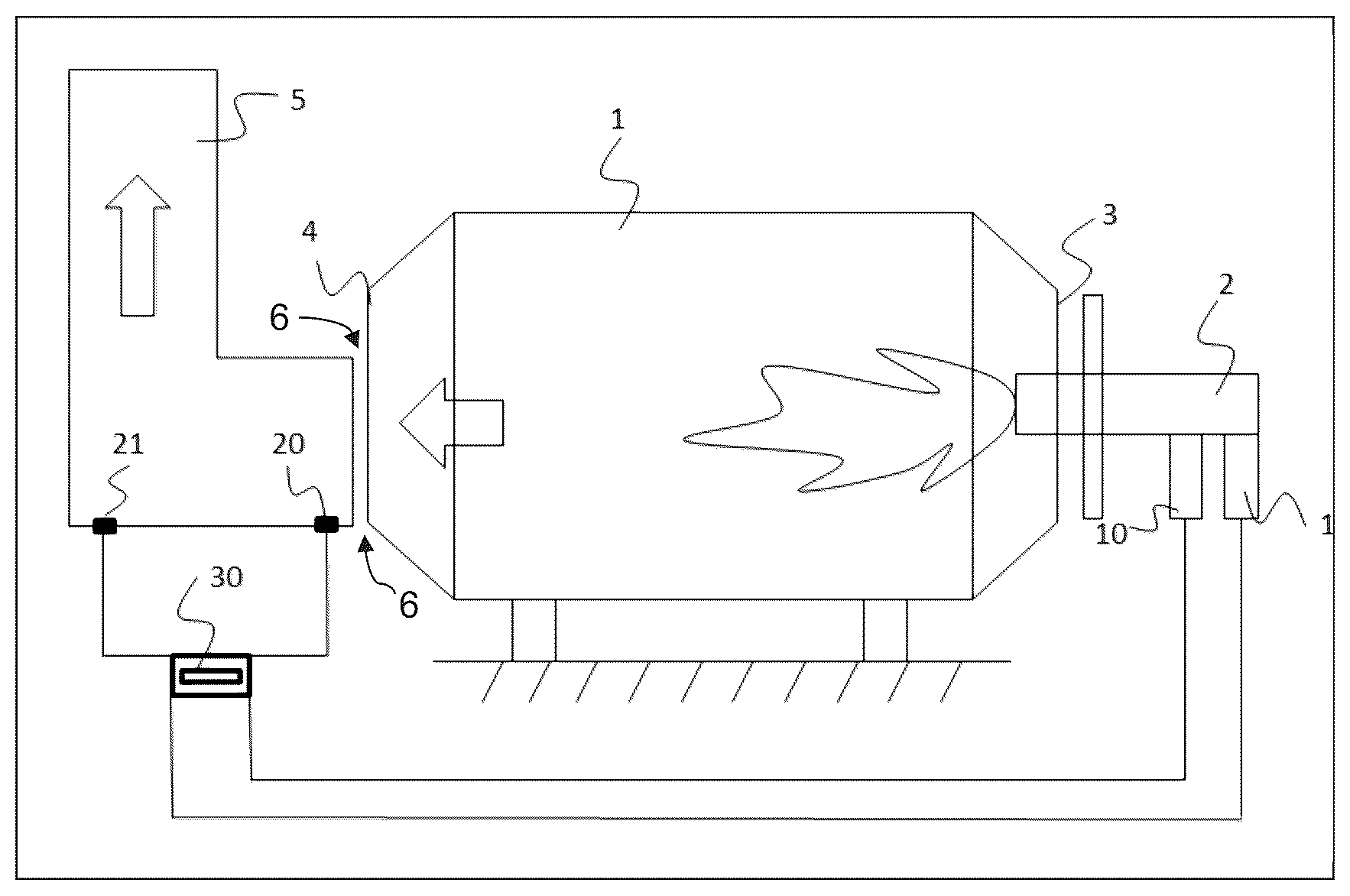 Patent US12338997 — Apparatus and method capable of monitoring and adjusting in-furnace combustion conditions in real time — Figure 1