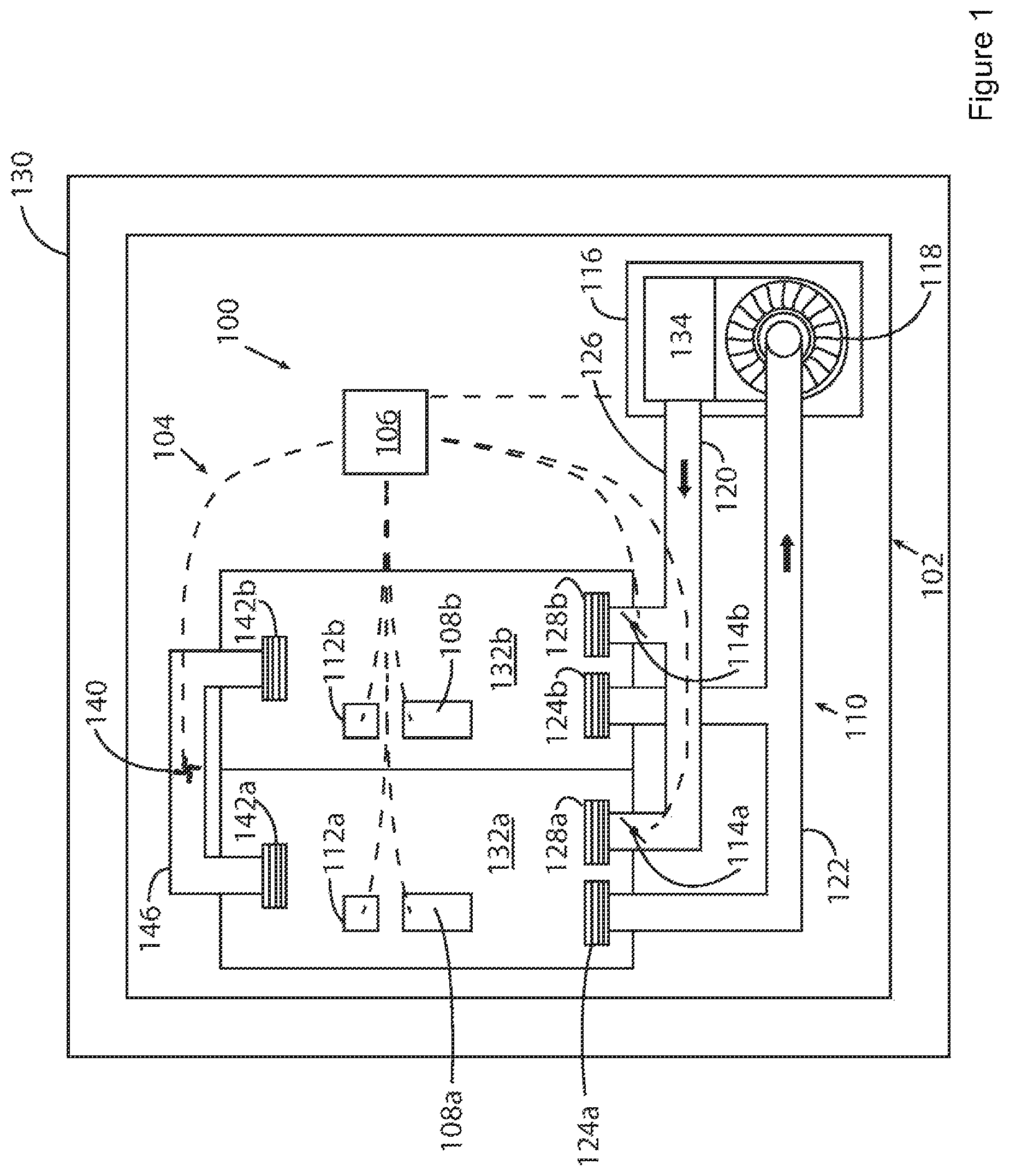 Patent US12339028 — Heat transfer system and environmental control system with heat transfer system — Figure 1
