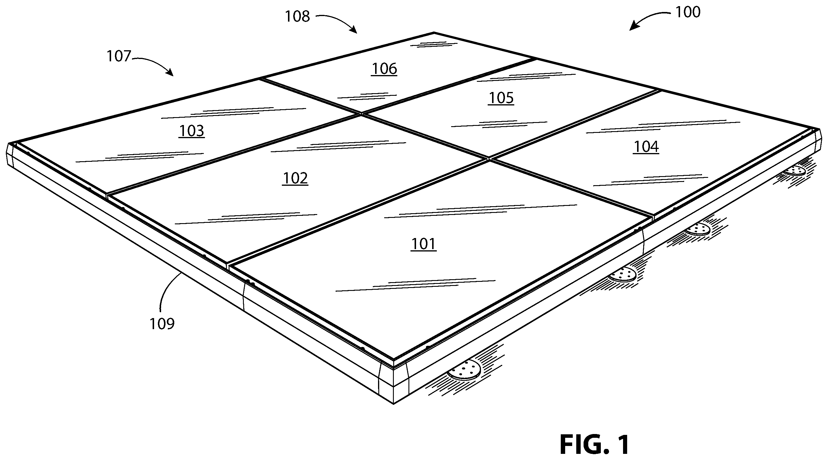 Patent US12339040 — Rail-less solar panel devices and system for roofs and the like and methods for mounting same — Figure 1