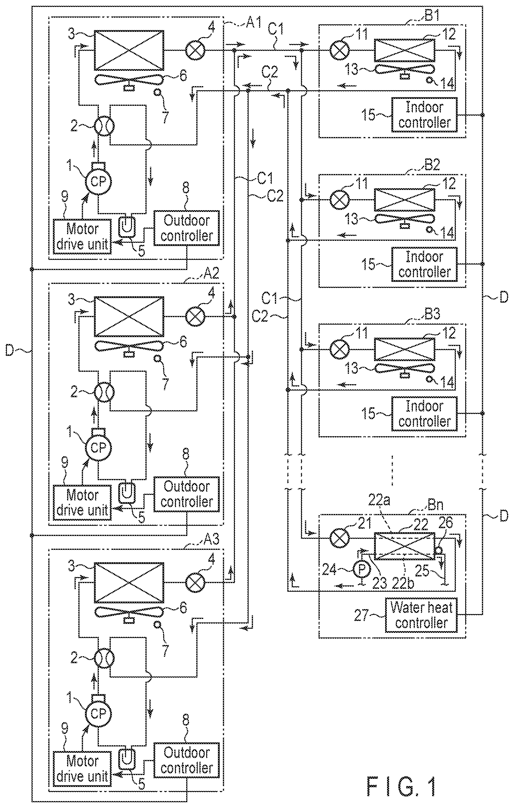 Patent US12339048 — Refrigeration cycle apparatus — Figure 1