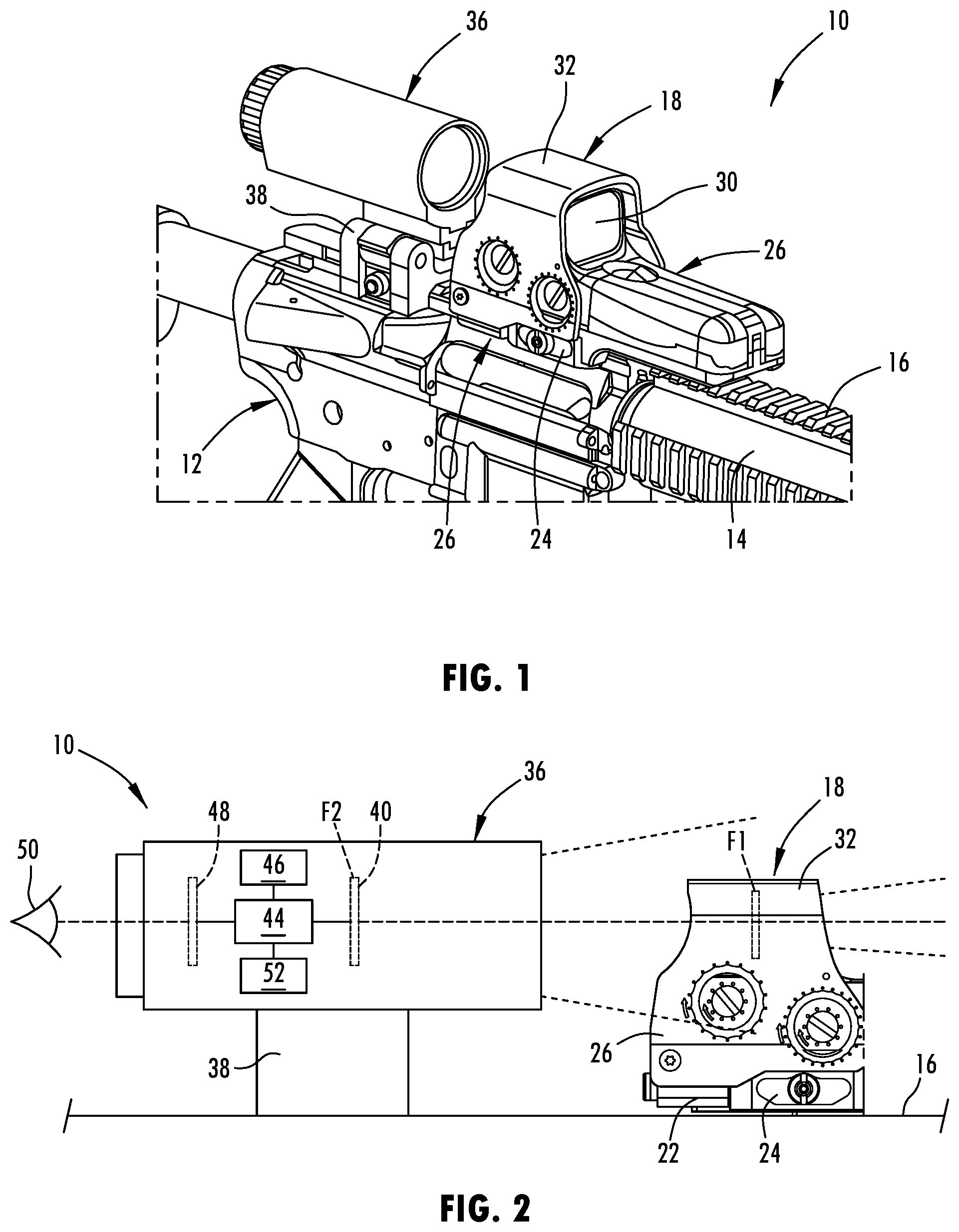 Patent US12339097 — System and method of digital focal plane alignment for imager and weapon system sights — Figure 1