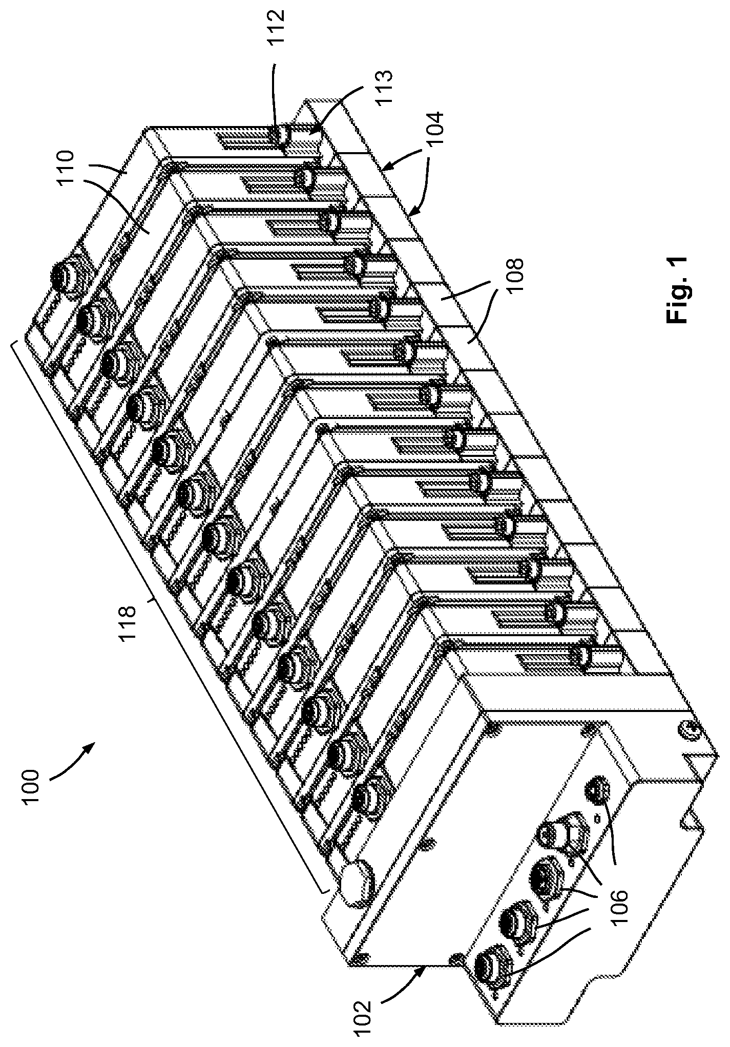 Patent US12339158 — Modular metrological device, in particular for a multi-track weighing machine — Figure 1